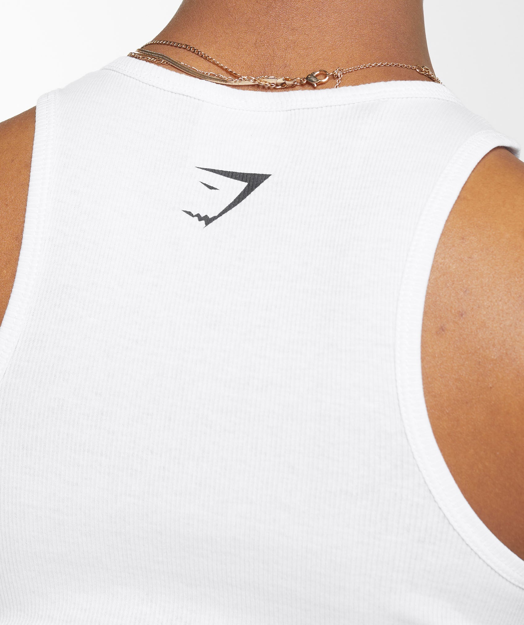 Heavy Flex Graphic Midi Tank in White - view 6