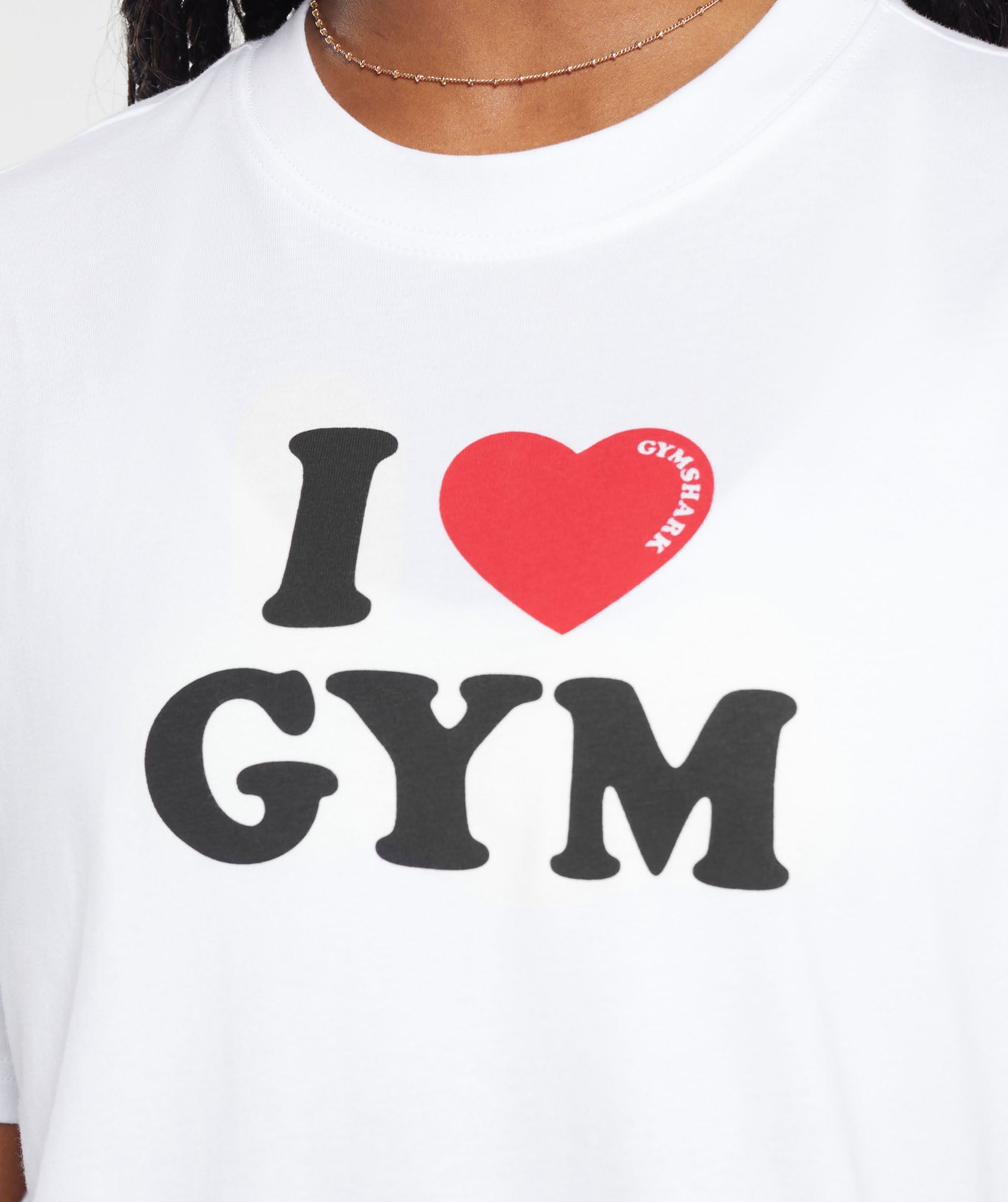 I Heart Gym Oversized T-Shirt in White - view 6