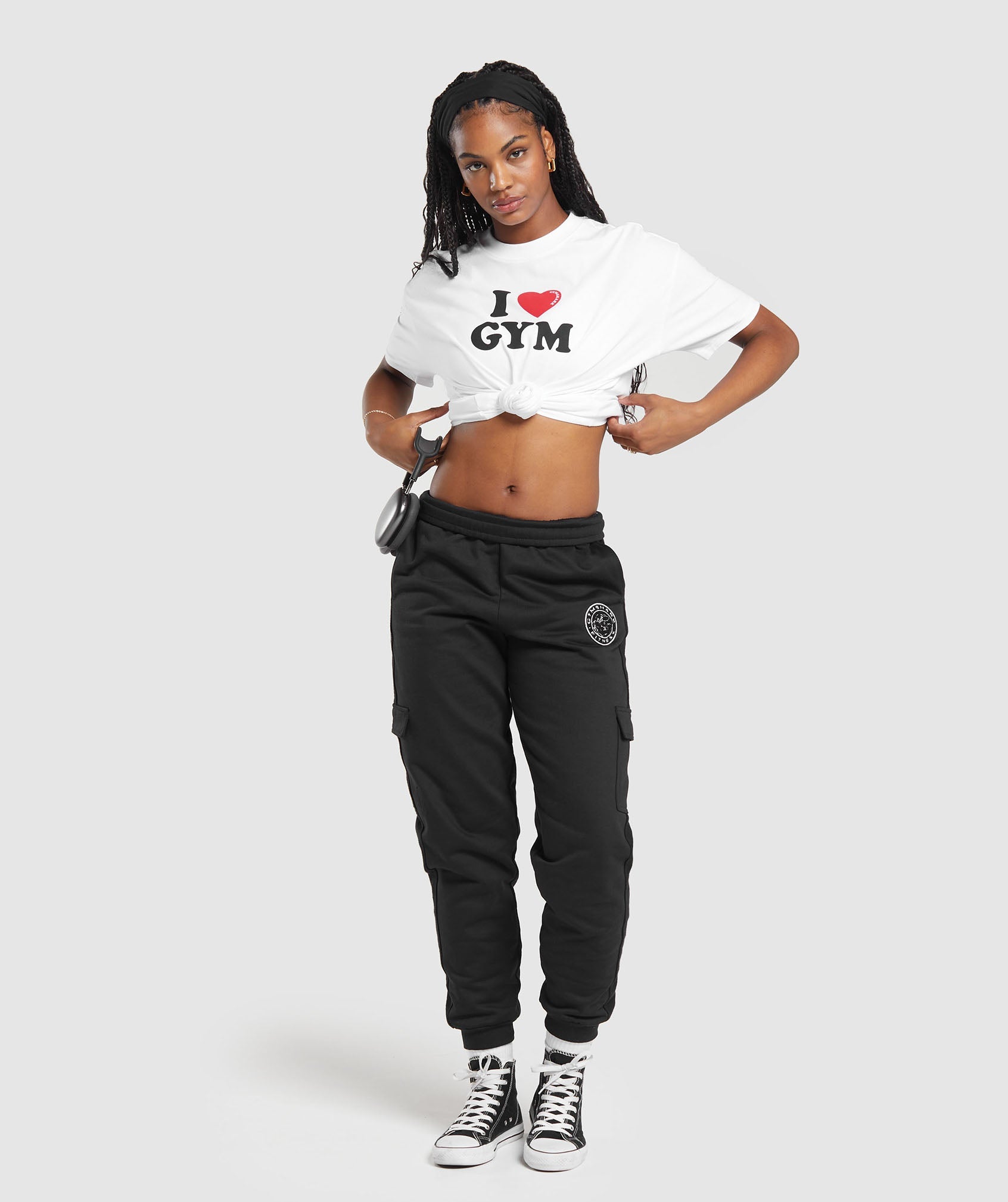 I Heart Gym Oversized T-Shirt in White - view 4