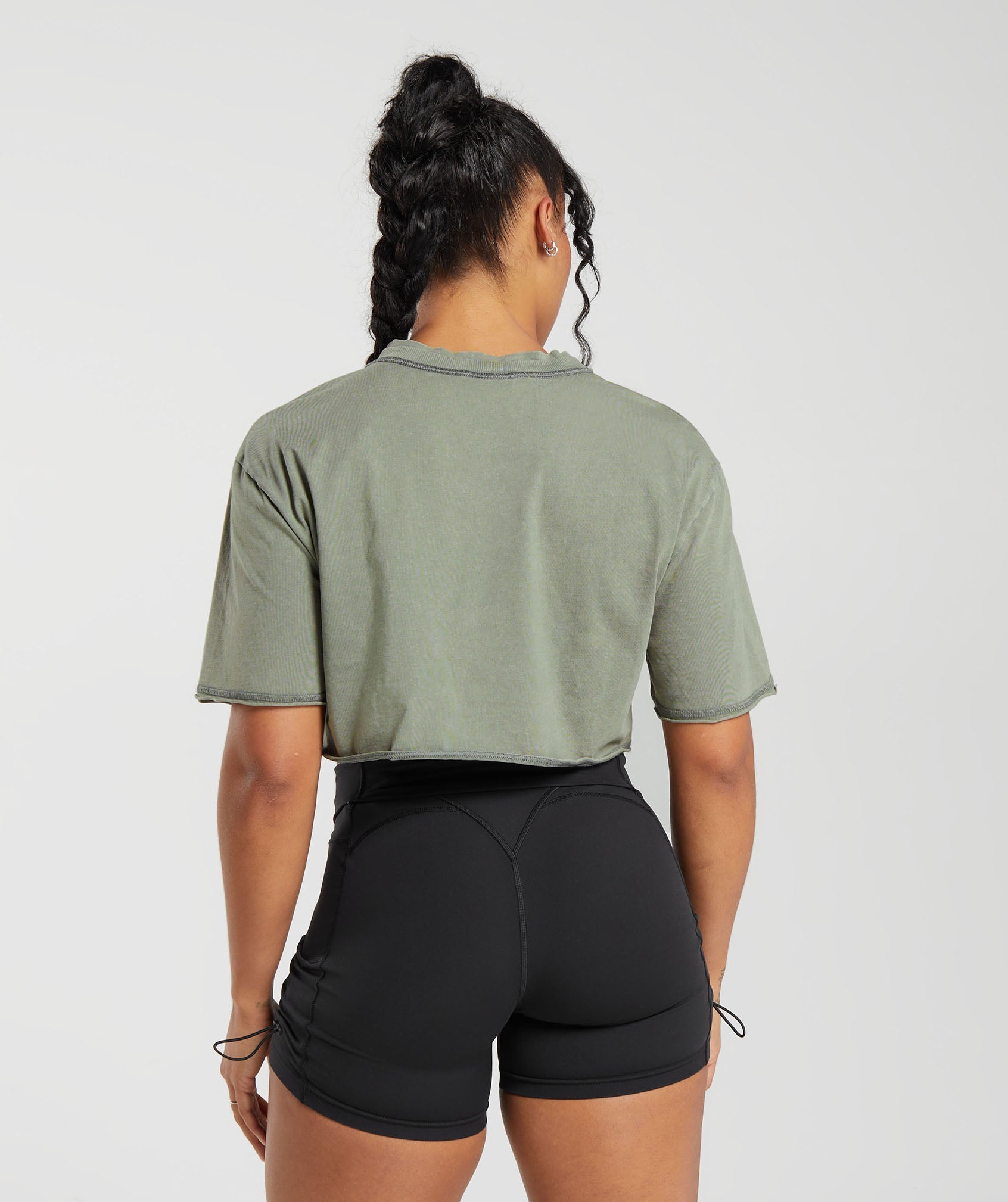 Legacy Washed Crop Top in Dusk Green - view 2