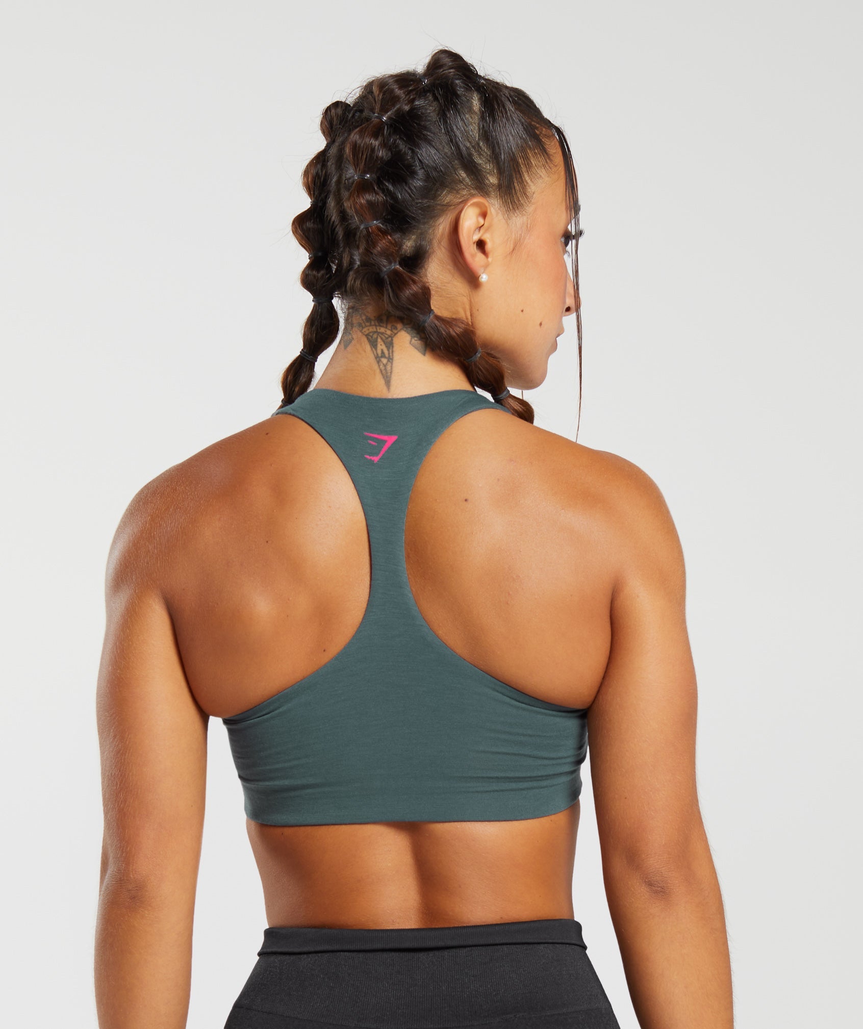 Lifting Graphic Bralette in Smokey Teal - view 2