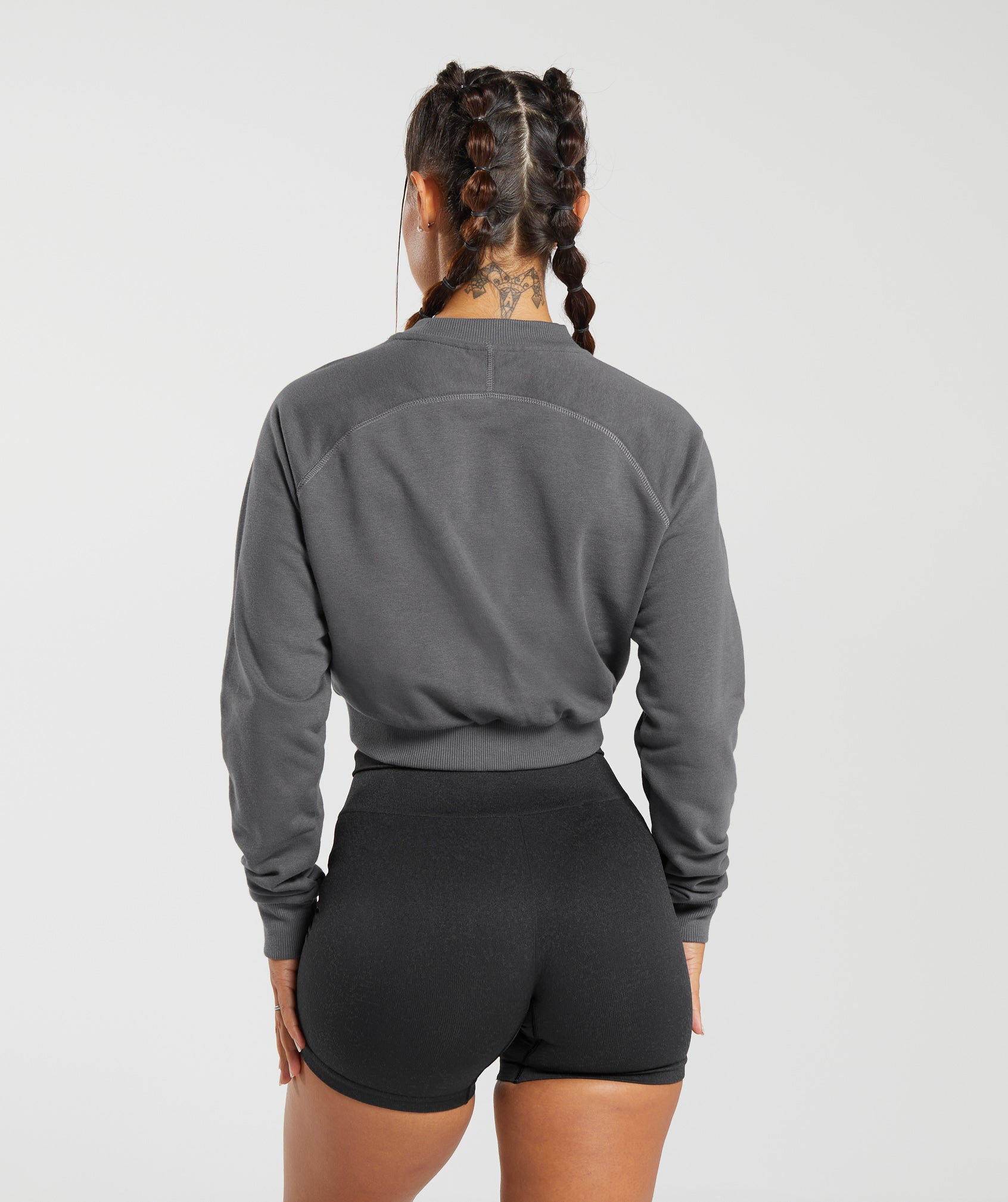 Lifting Graphic Cropped Sweatshirt