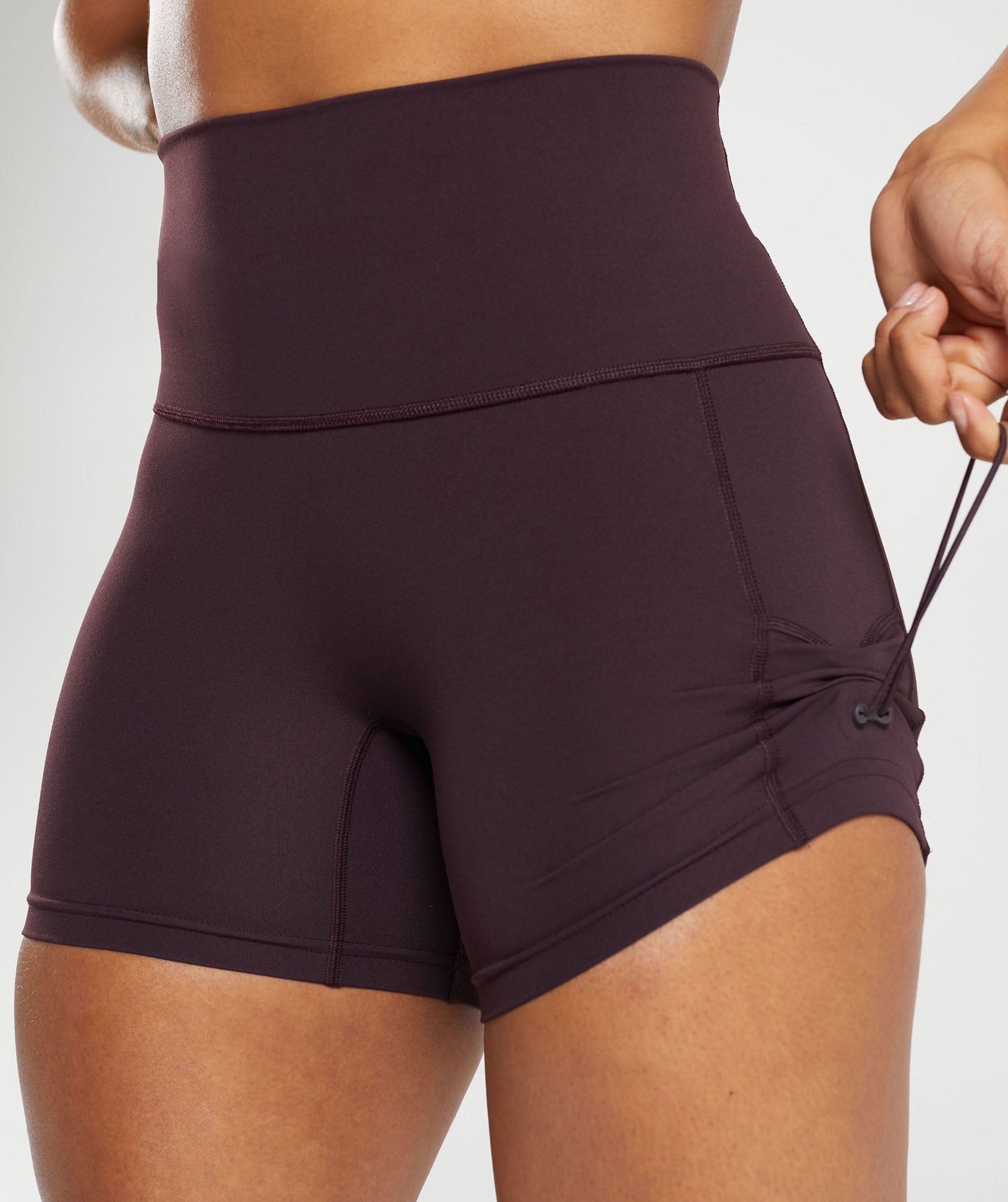 Legacy Tight Shorts in Plum Brown - view 6