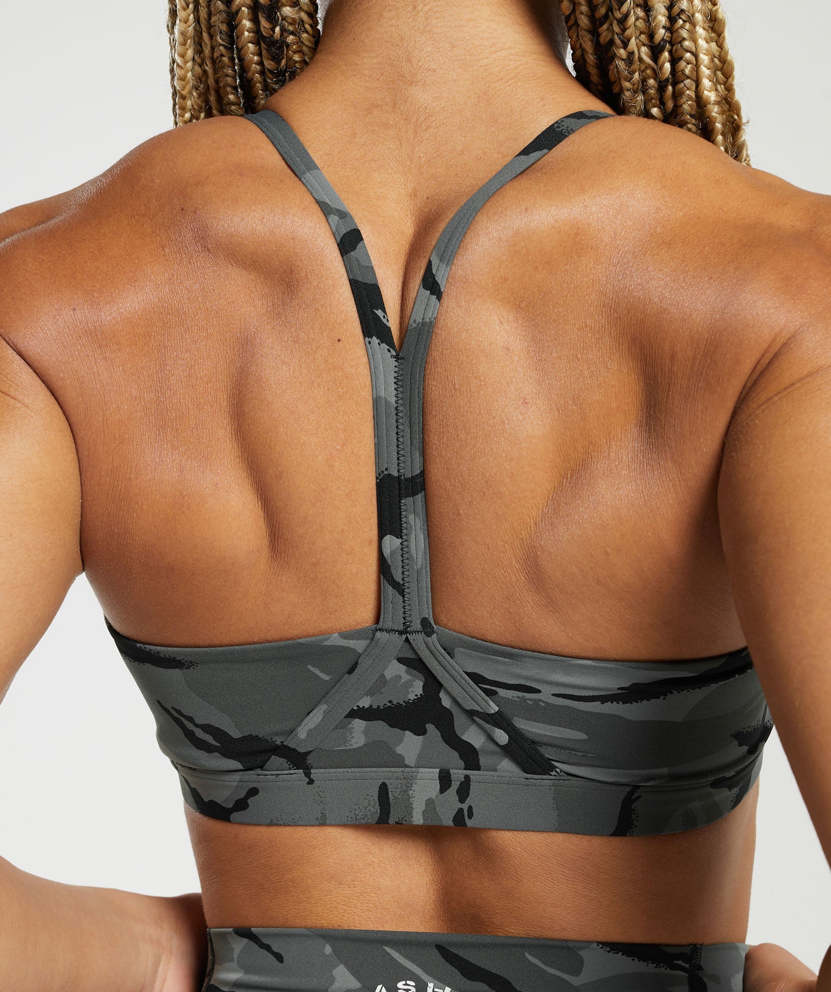 Legacy Printed Sports Bra in Pitch Grey - view 5