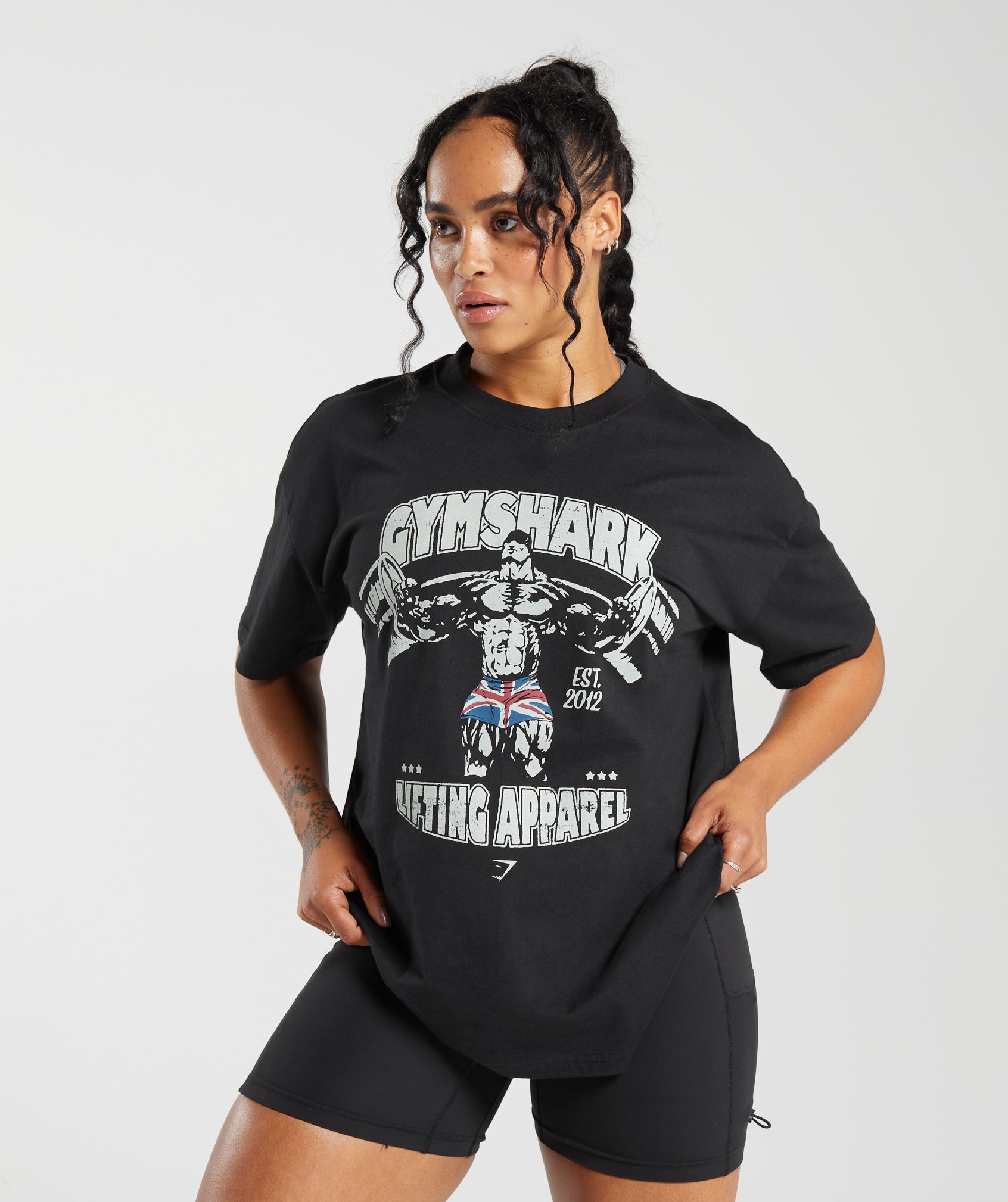 Lifting Apparel Oversized T-Shirt in Black - view 1