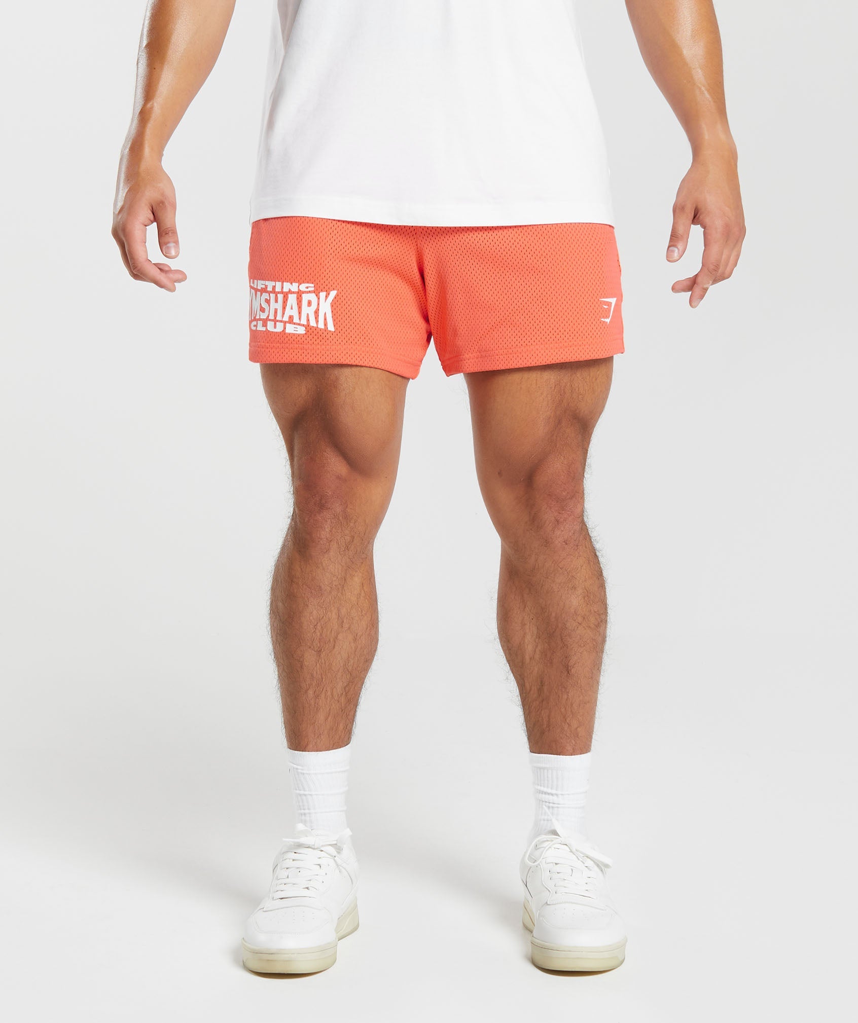 Lifting Club Mesh 5" Shorts in Solstice Orange