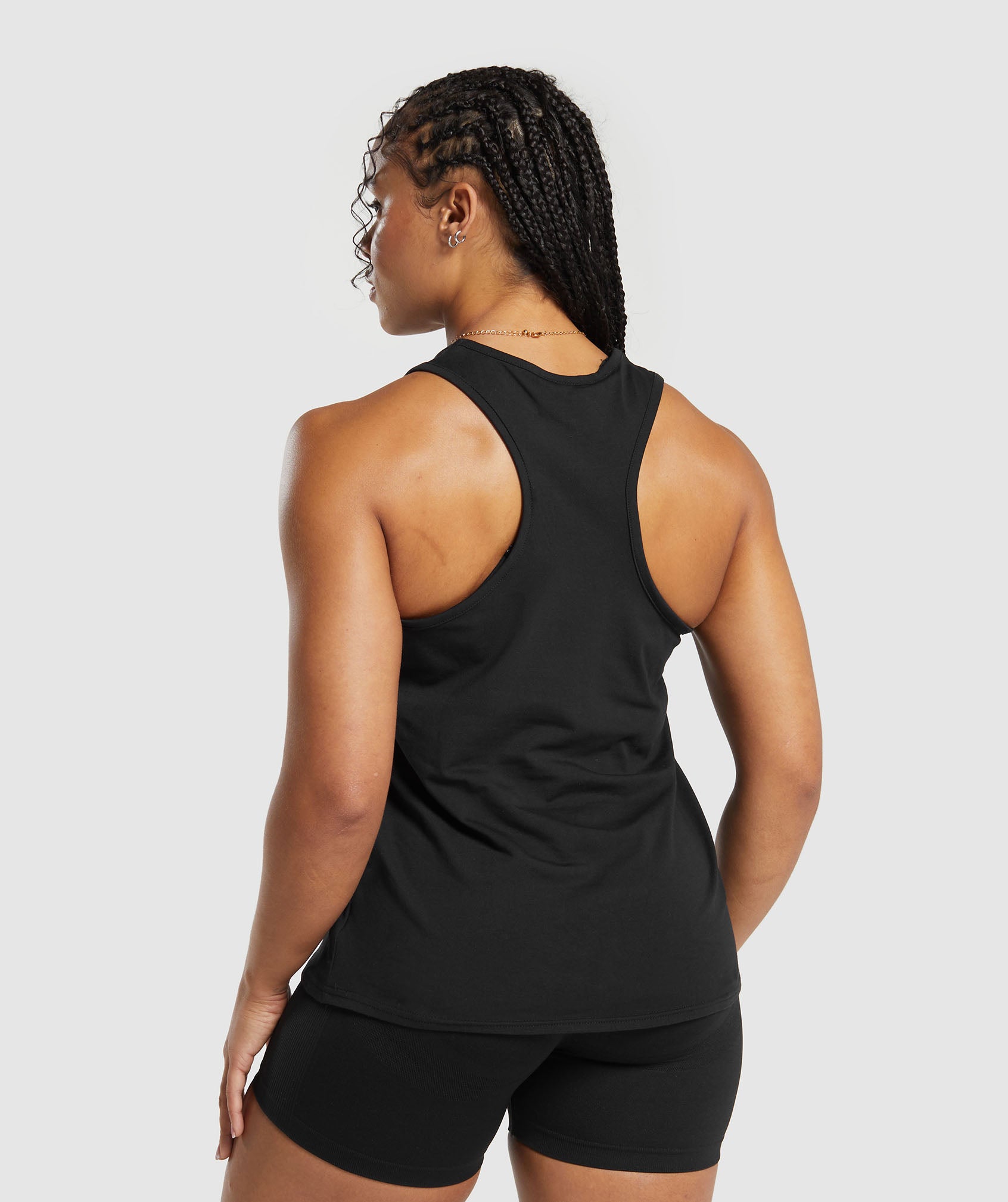 Training Cotton Tank in Black - view 2