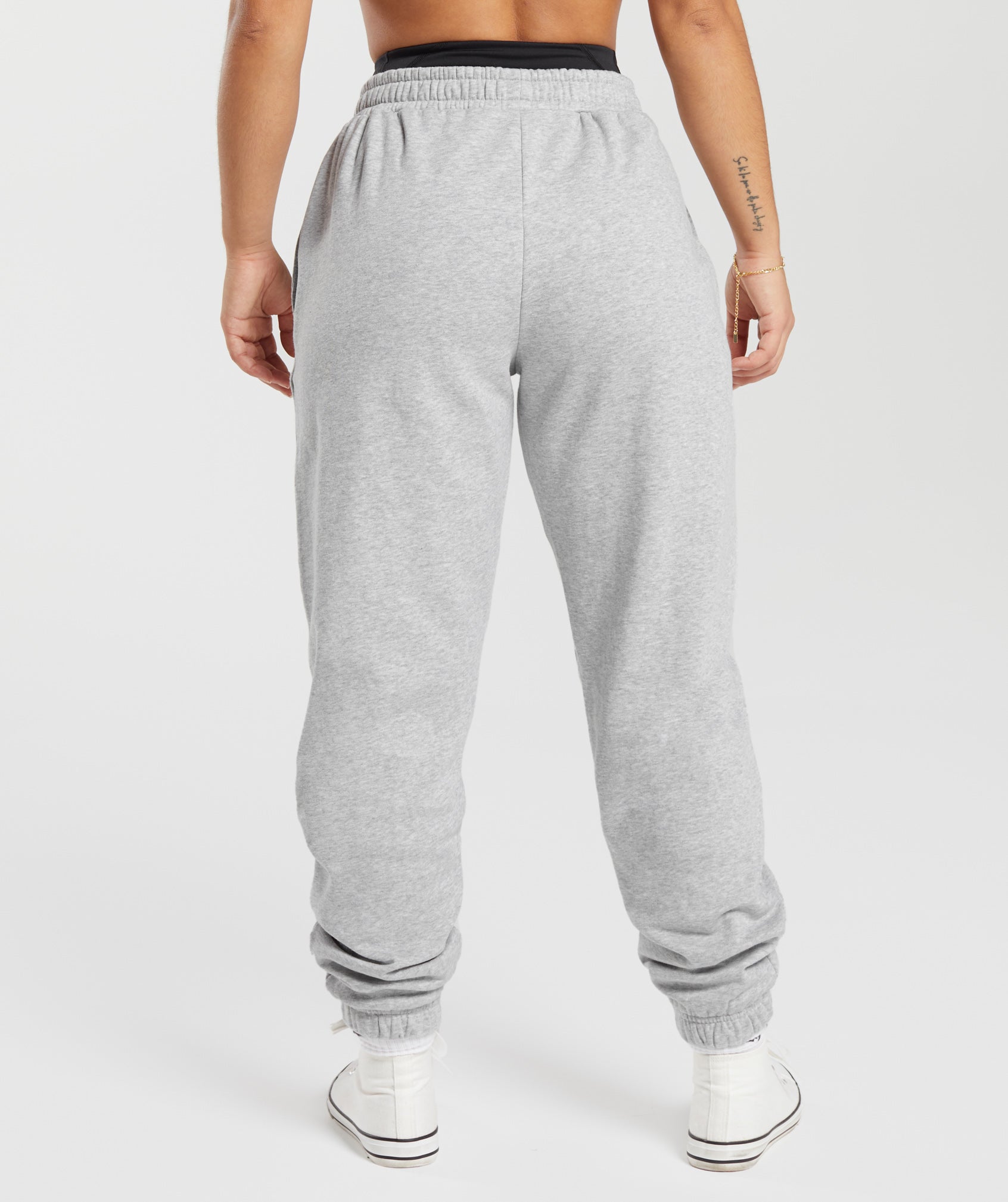 Lifting Essentials Graphic Joggers in Light Grey Core Marl - view 2
