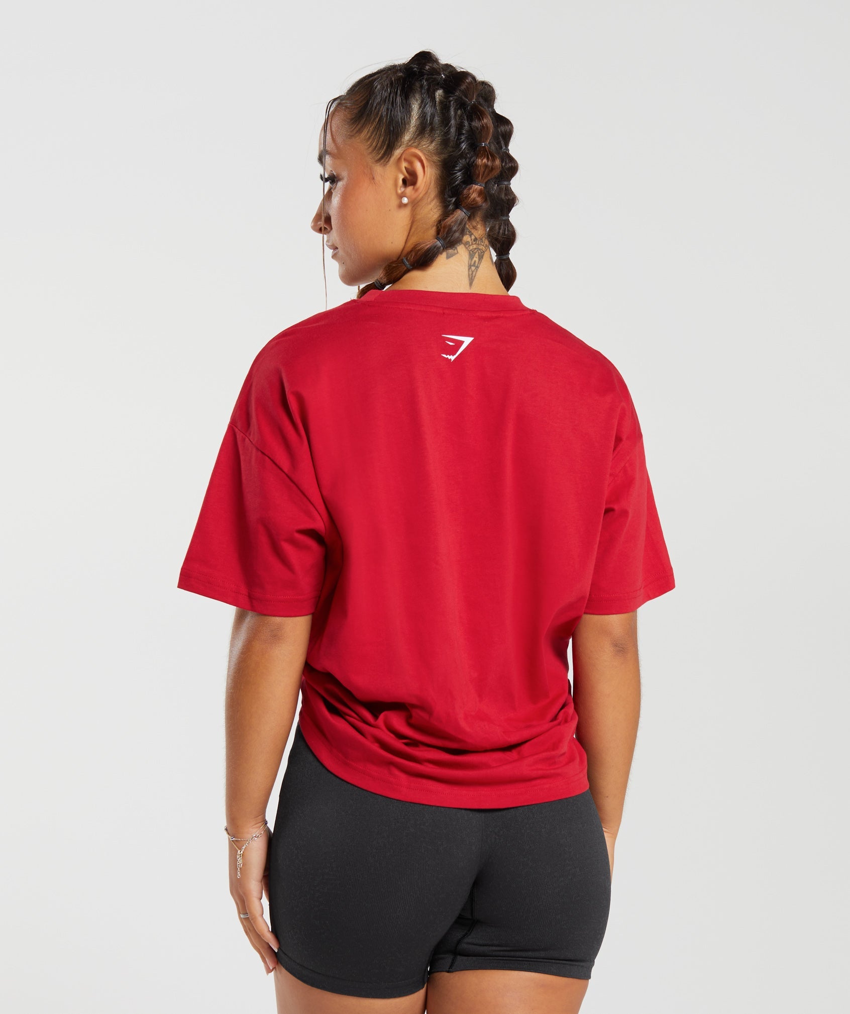 Lifting Essentials Oversized T-Shirt in Carmine Red - view 2