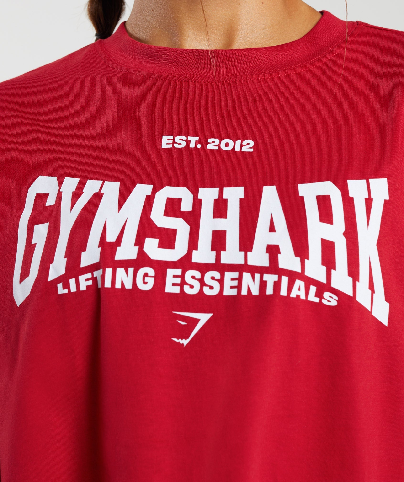 Lifting Essentials Oversized T-Shirt in Carmine Red - view 6