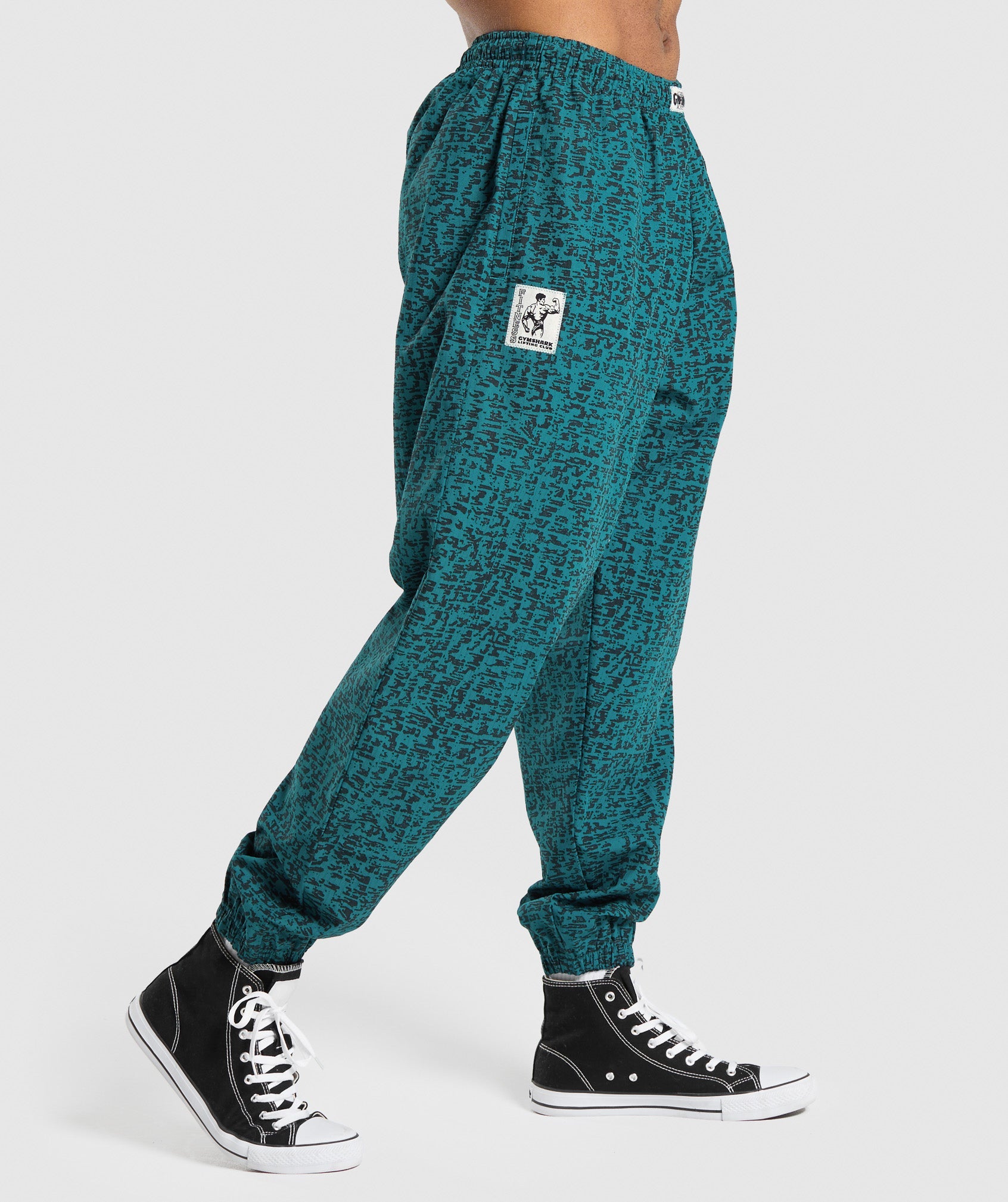 Printed Pumper Pants in Ocean Teal - view 3