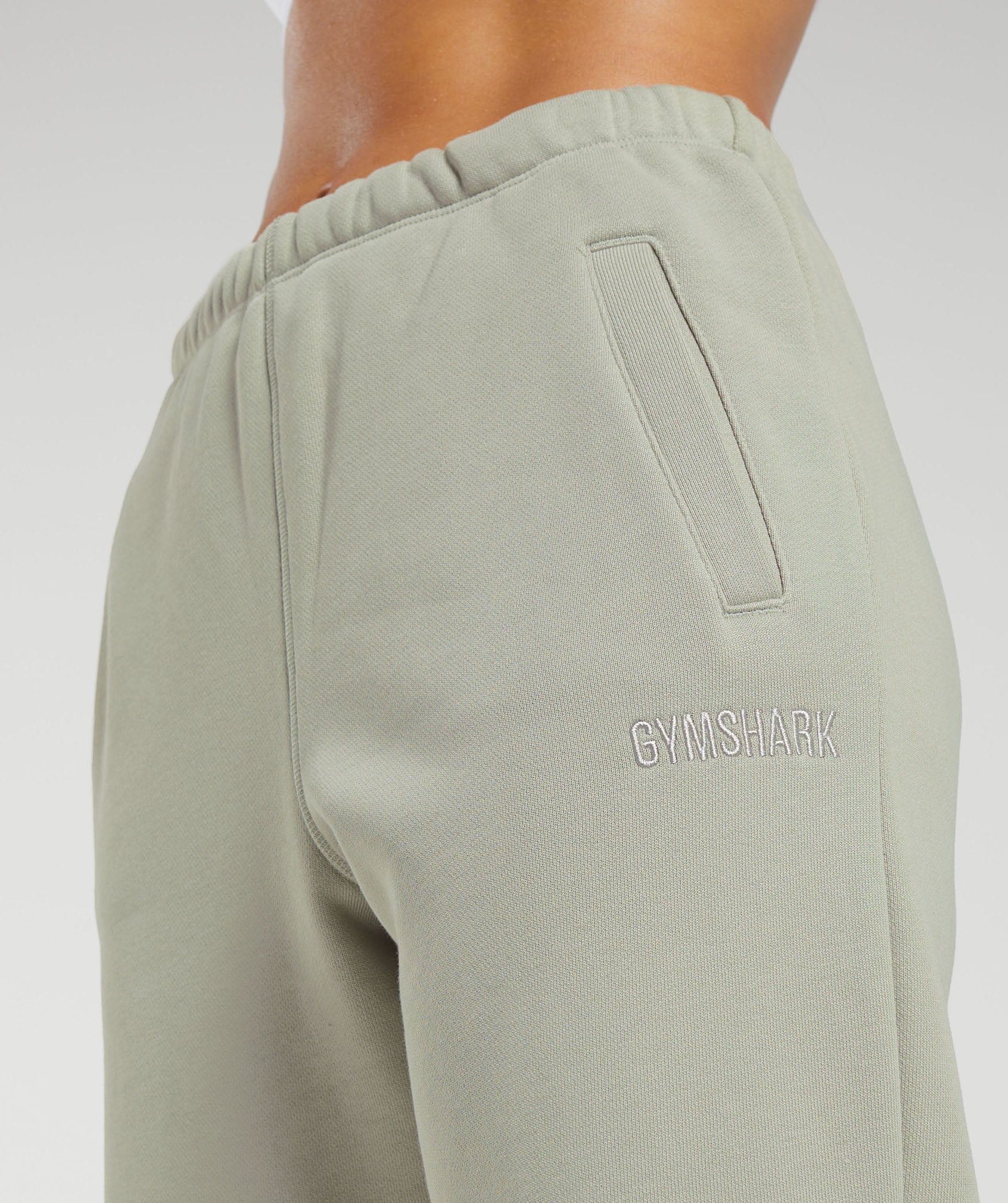 Heavyweight Loopback Sweat Joggers in Stone Grey - view 5