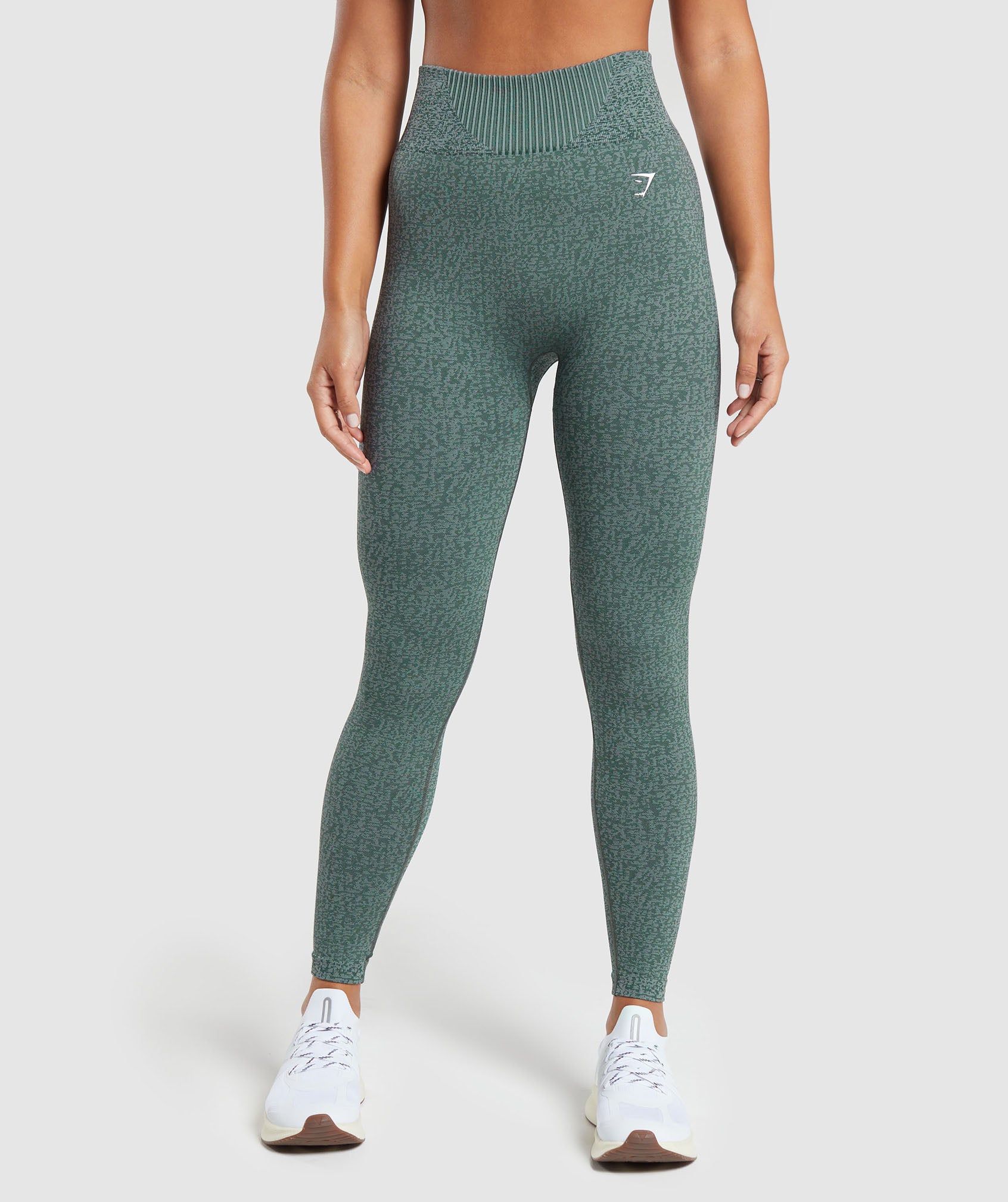 Marl Seamless Leggings in Teal Marl/Dark Grey Marl/Smokey Grey - view 1