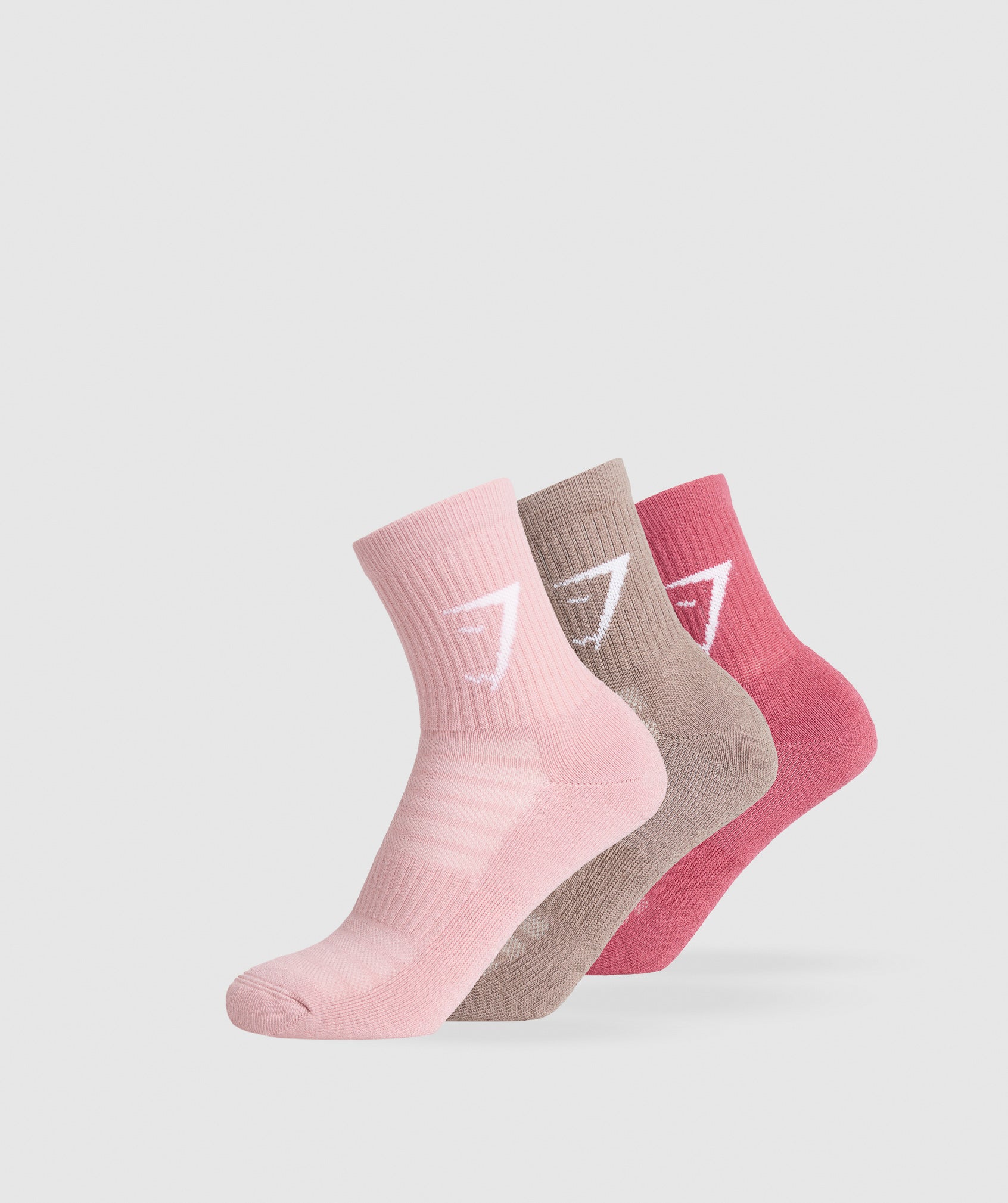 Midi 3pk Socks in Vintage Pink/Light Pink/Mocha Mauve