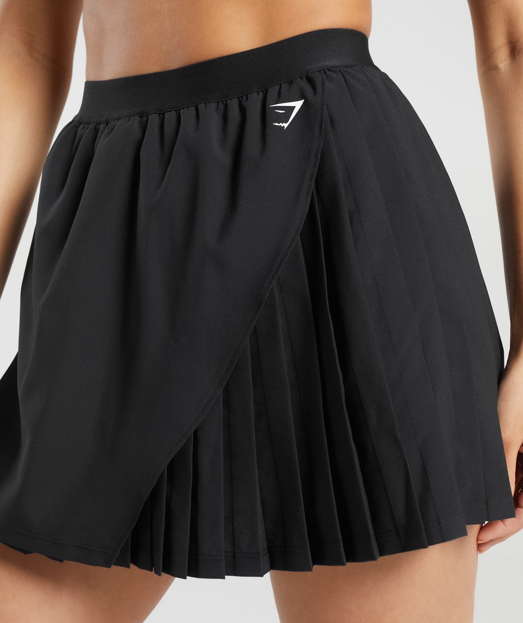 Pleated Skort in Black - view 5