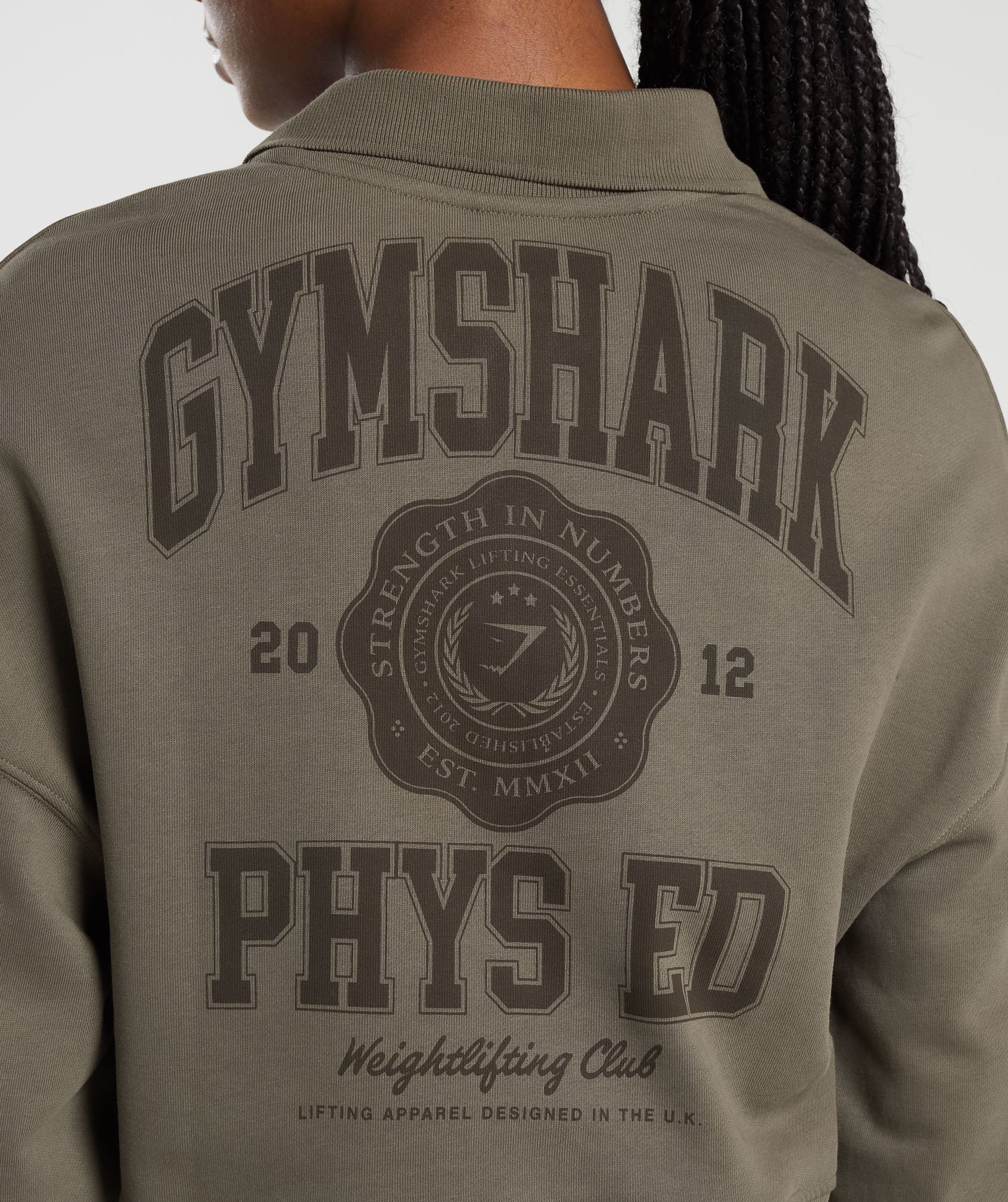 Phys Ed Graphic 1/4 Zip in Camo Brown - view 6