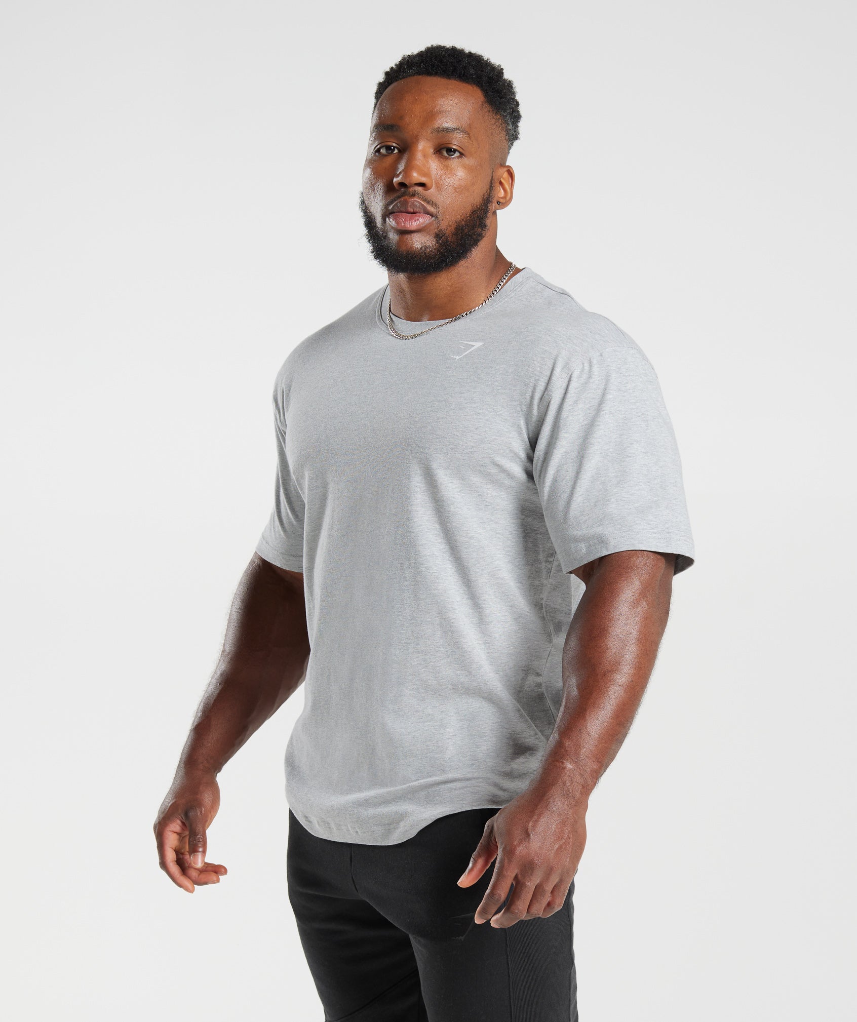 Power T-Shirt in Light Grey Core Marl - view 3