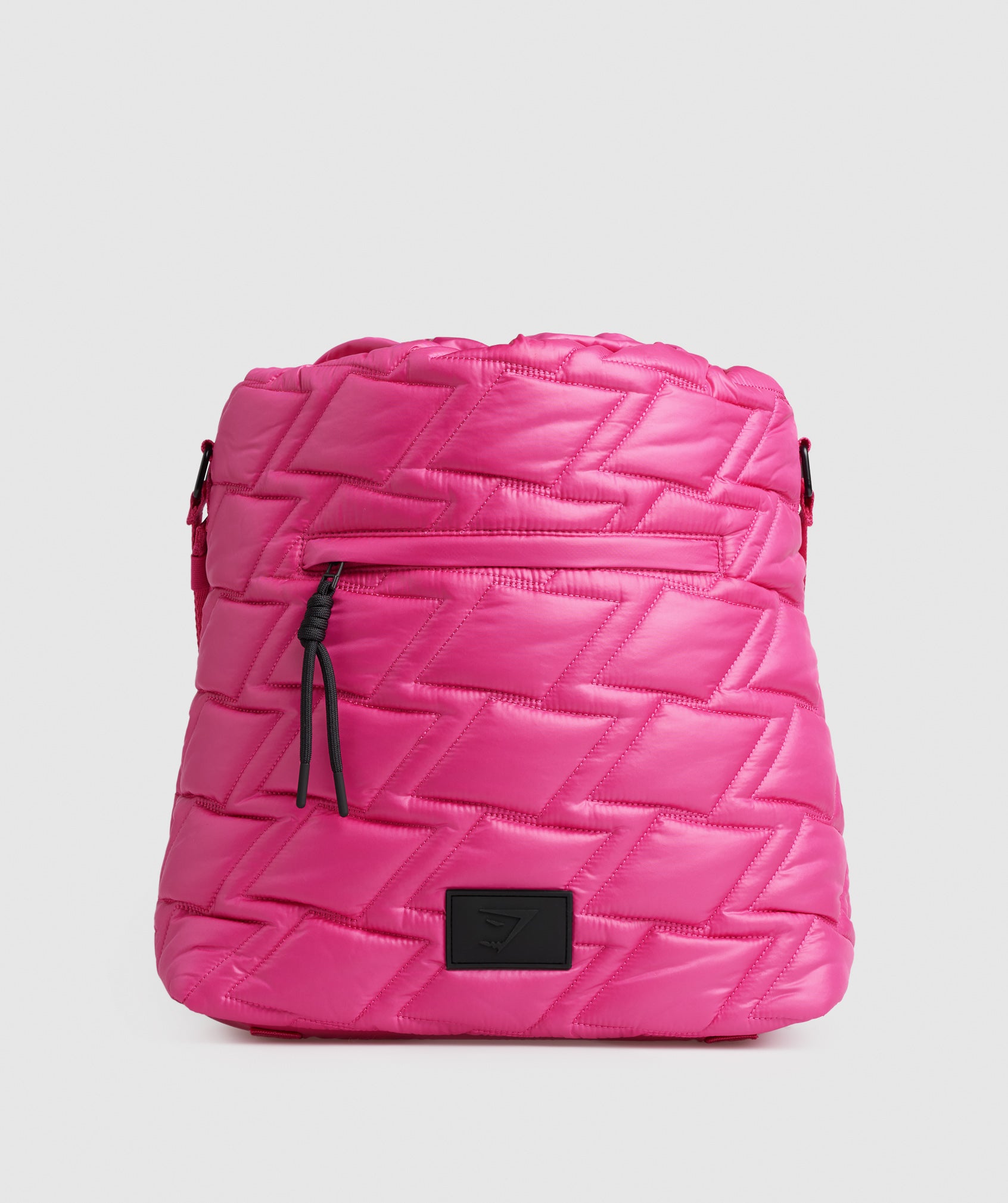 Quilted Yoga Tote in Bold Magenta - view 2