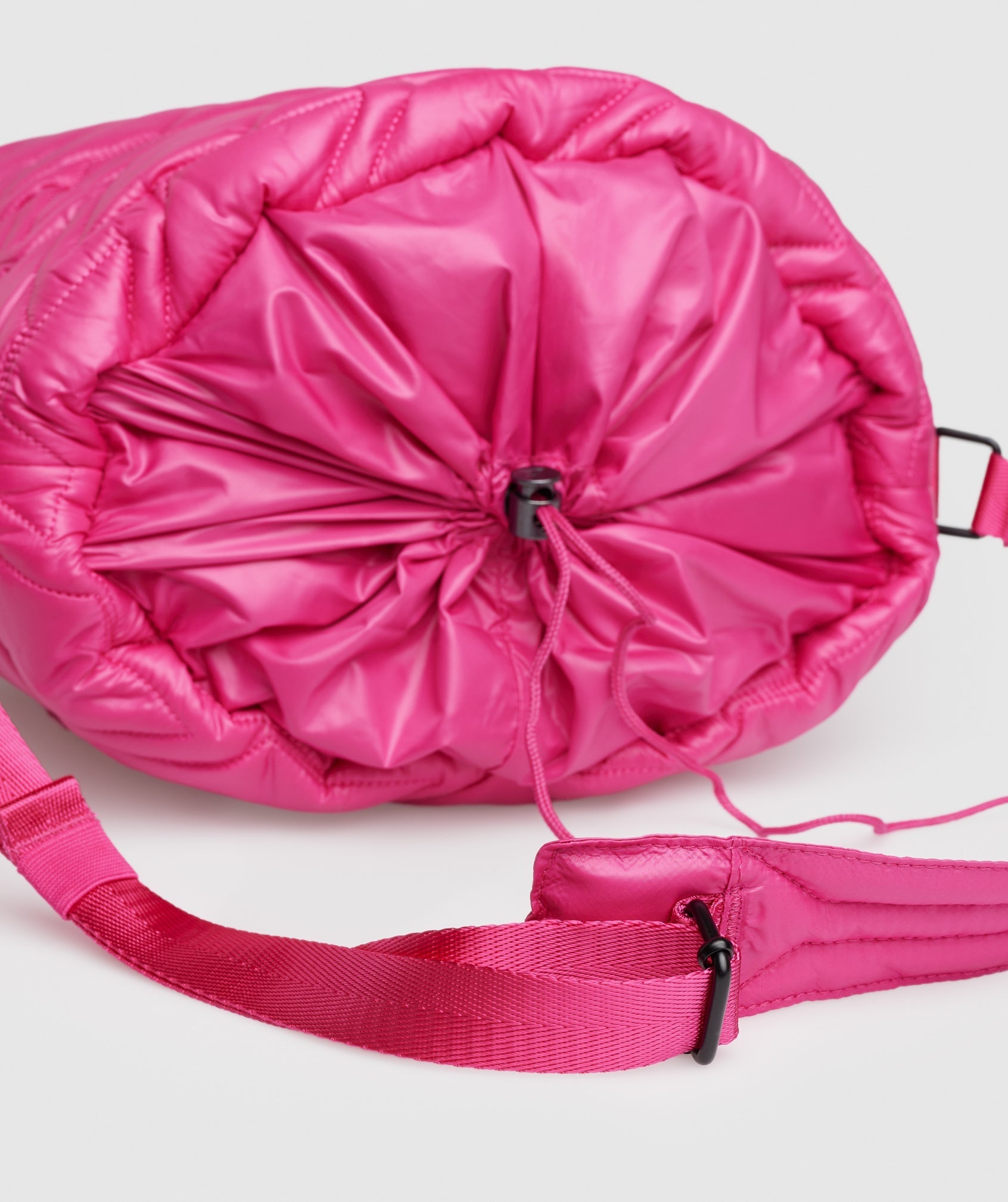 Quilted Yoga Tote in Bold Magenta - view 3
