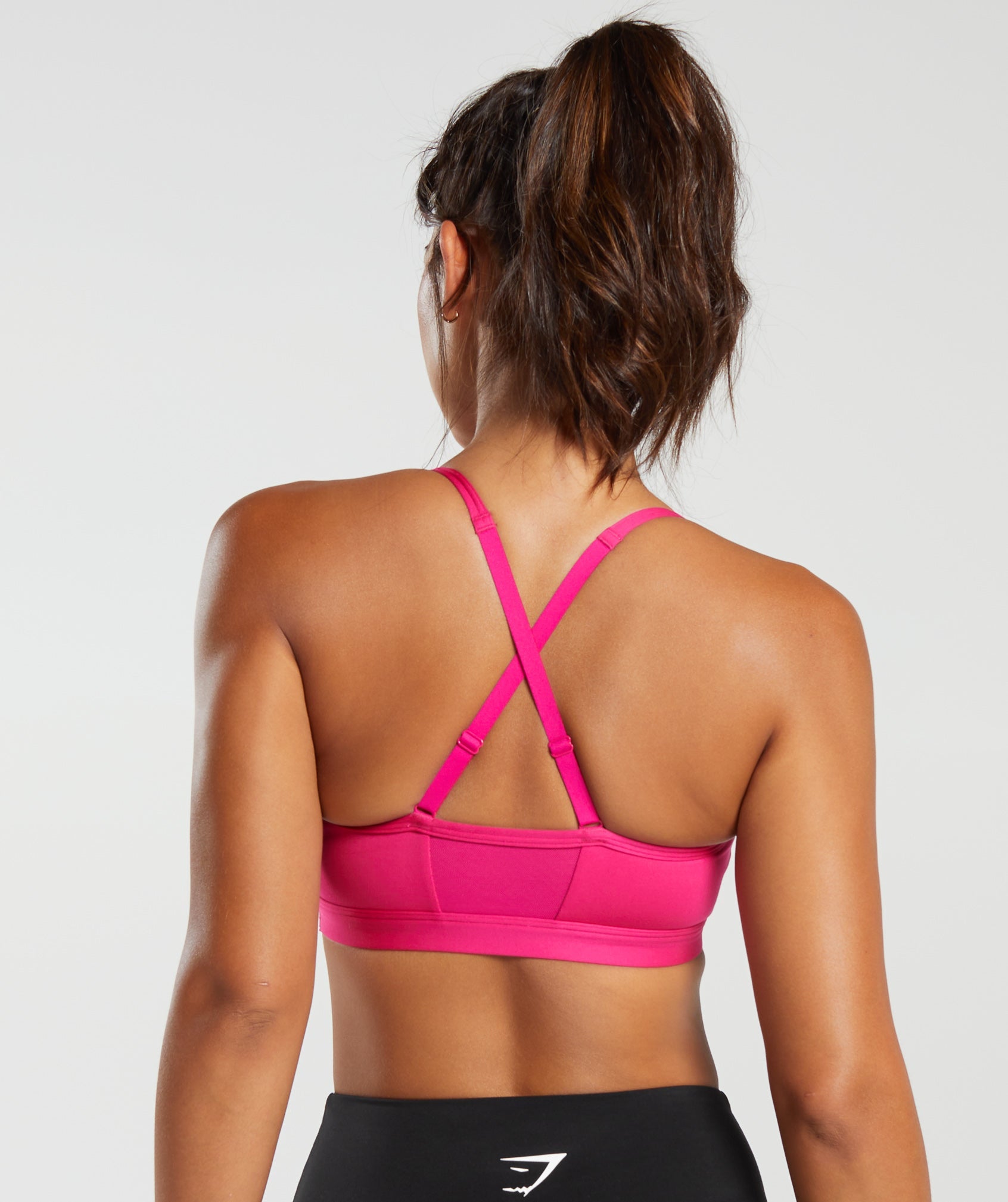 Ruched Sports Bra in Bold Magenta - view 2