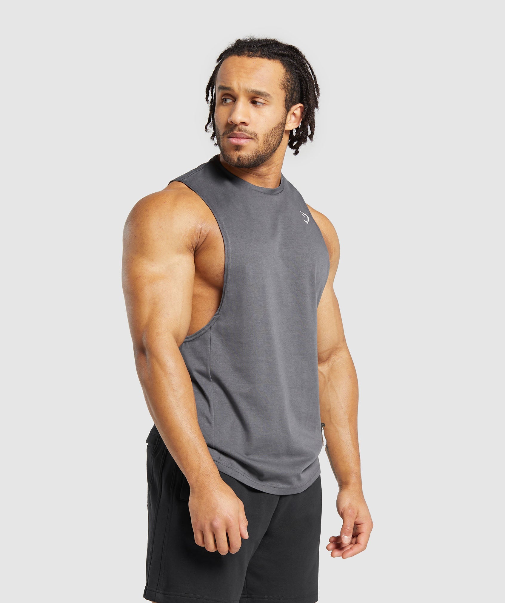 React Drop Arm Tank in Dark Grey - view 3