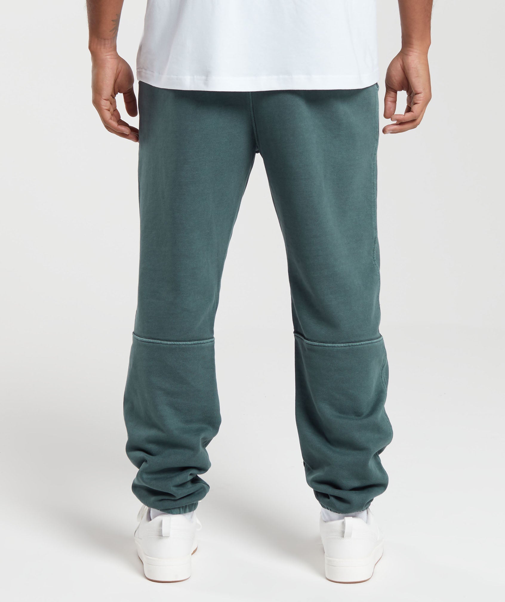 Heavyweight Joggers in Smokey Teal - view 2