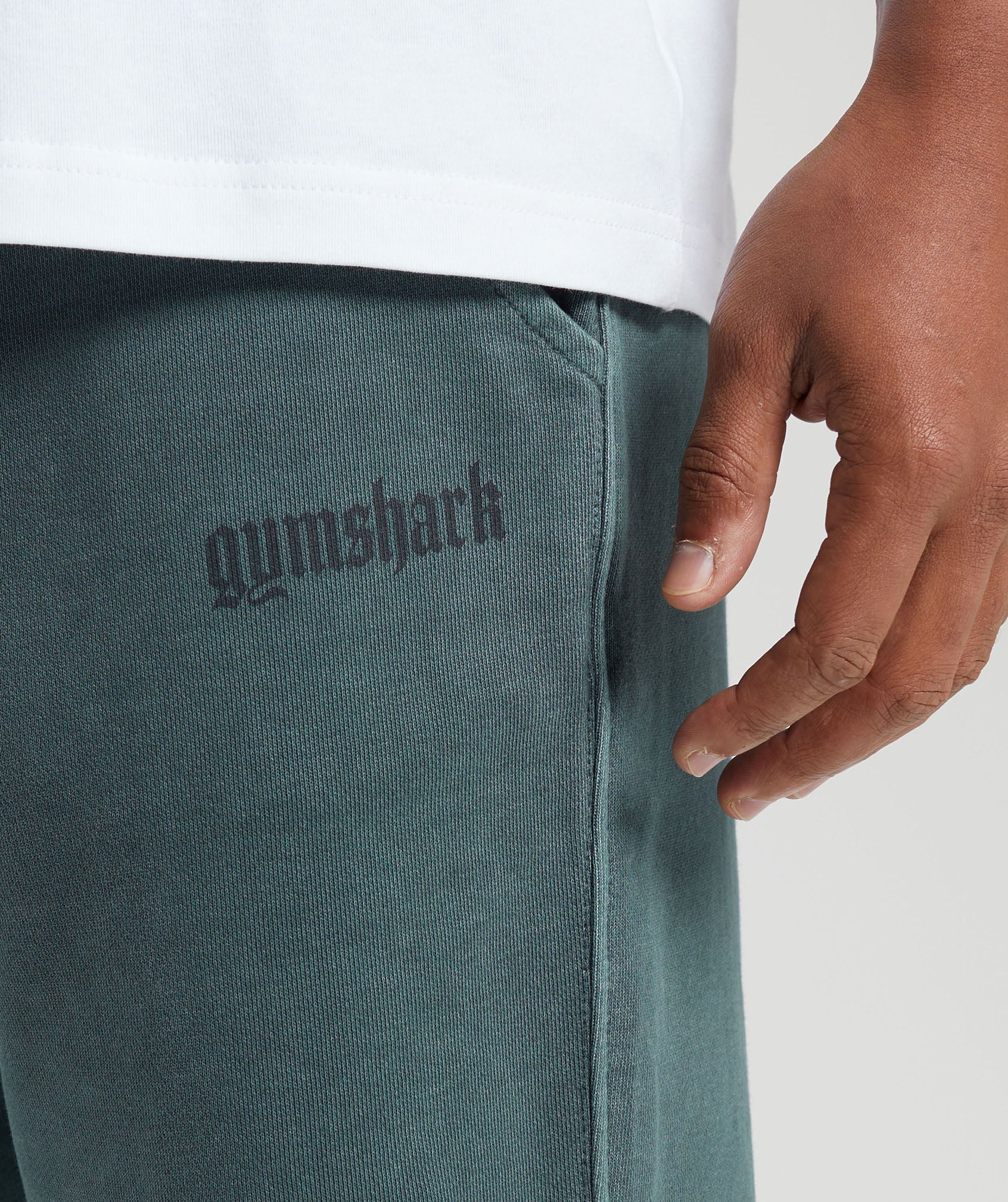 Heavyweight Joggers in Smokey Teal - view 4