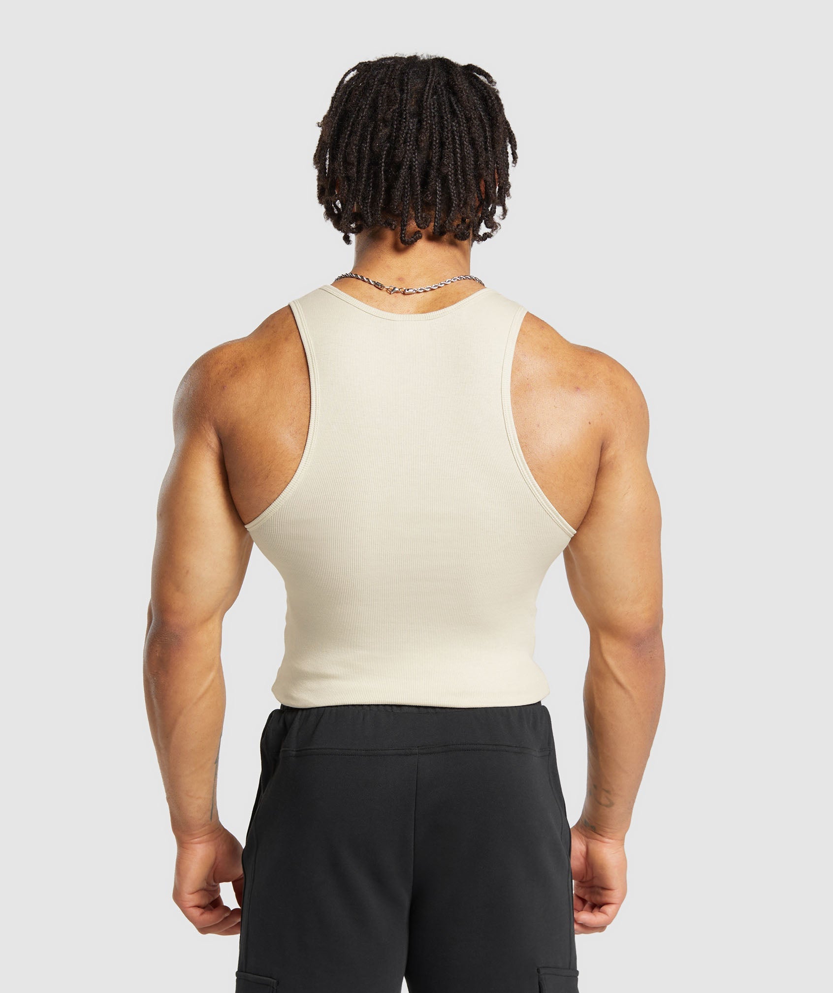 Ribbed Tank 3 Pack in Ecru White/Mocha Mauve/Slate Teal - view 8