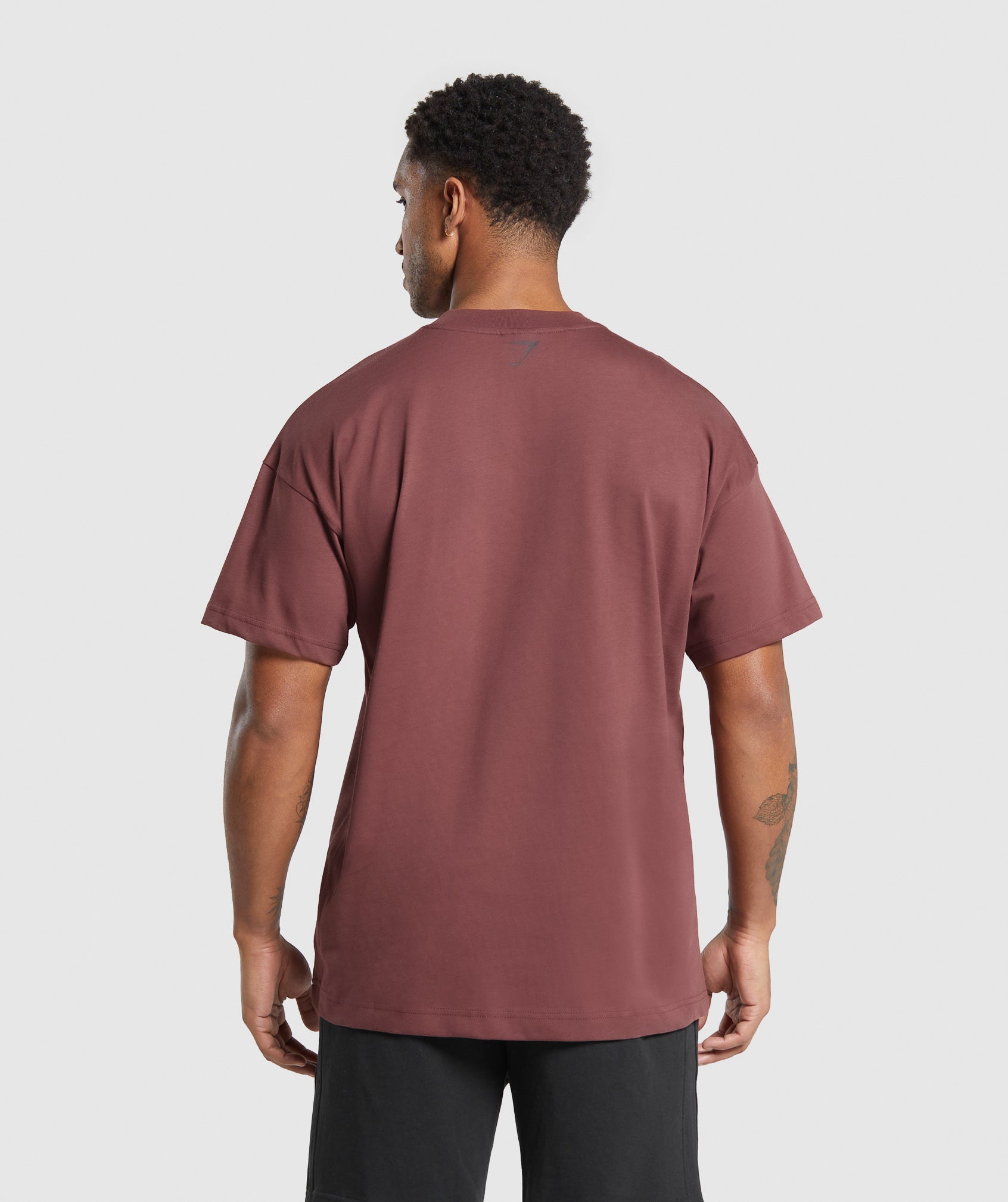Conditioning Graphic T-Shirt in Burgundy Brown - view 2