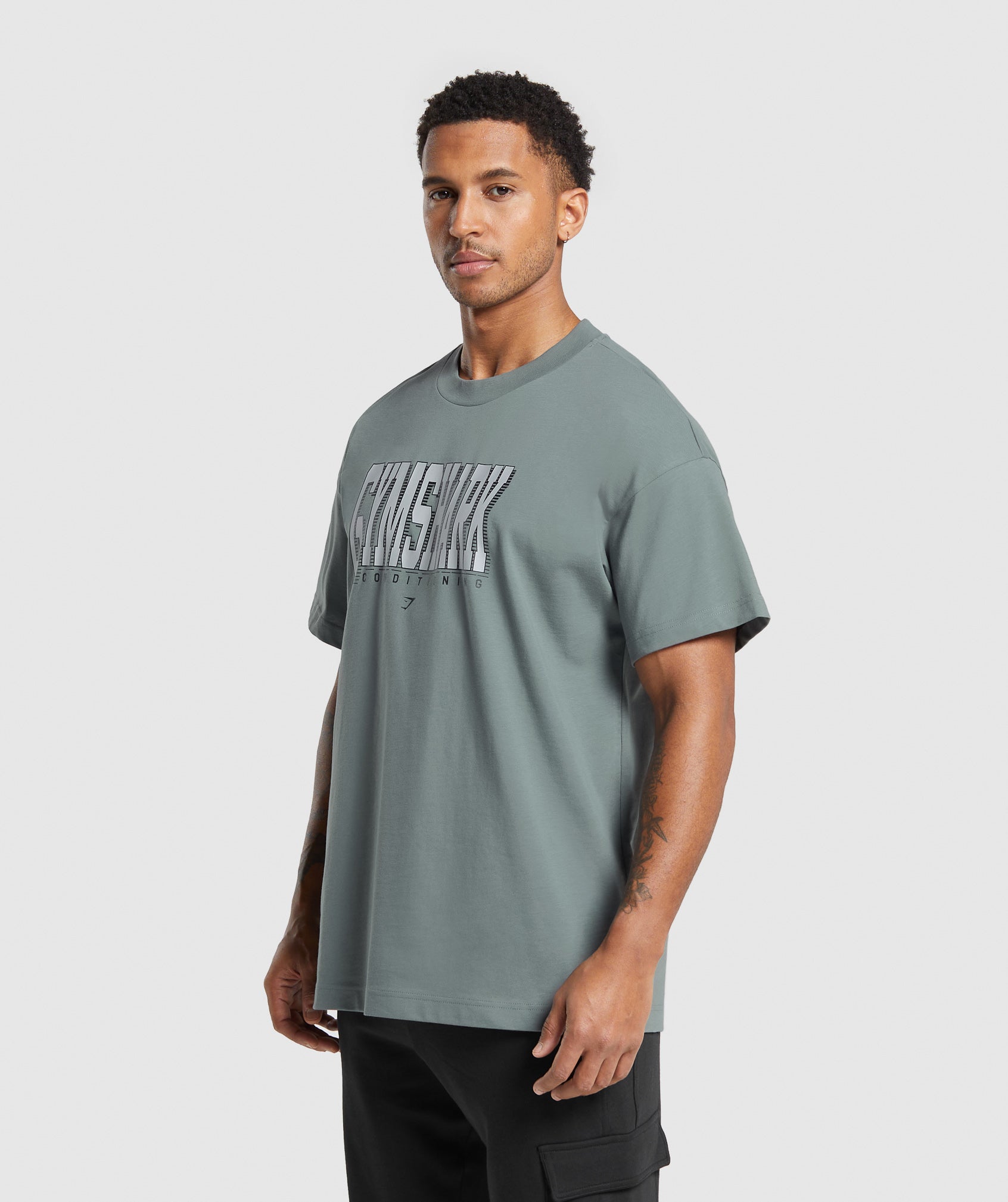 Conditioning Graphic T-Shirt in Cargo Teal - view 3