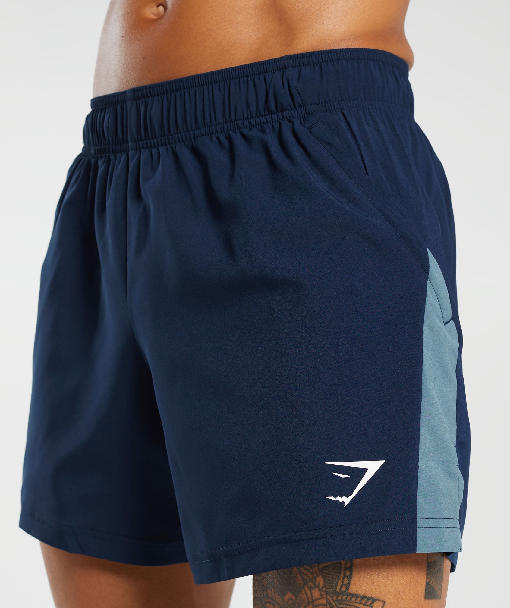 Sport 5" Shorts in Navy/Denim Teal - view 6