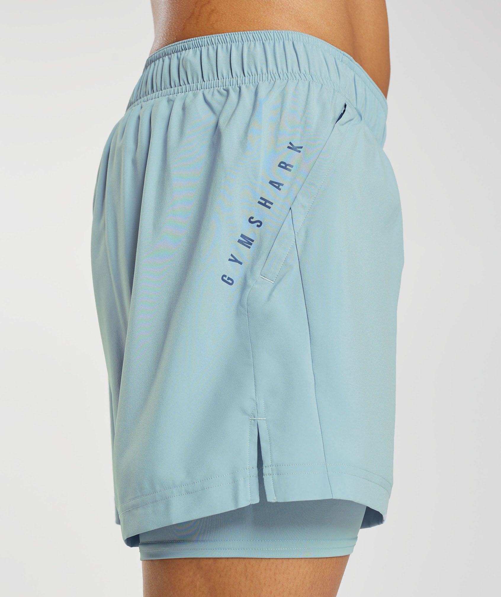 Sport 5" 2 in 1 Shorts in Salt Blue/Salt Blue - view 5