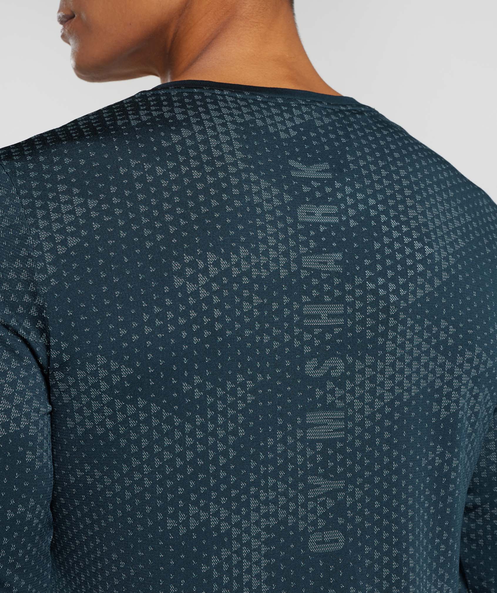 Sport Seamless Long Sleeve T-Shirt in Navy/Denim Teal - view 5