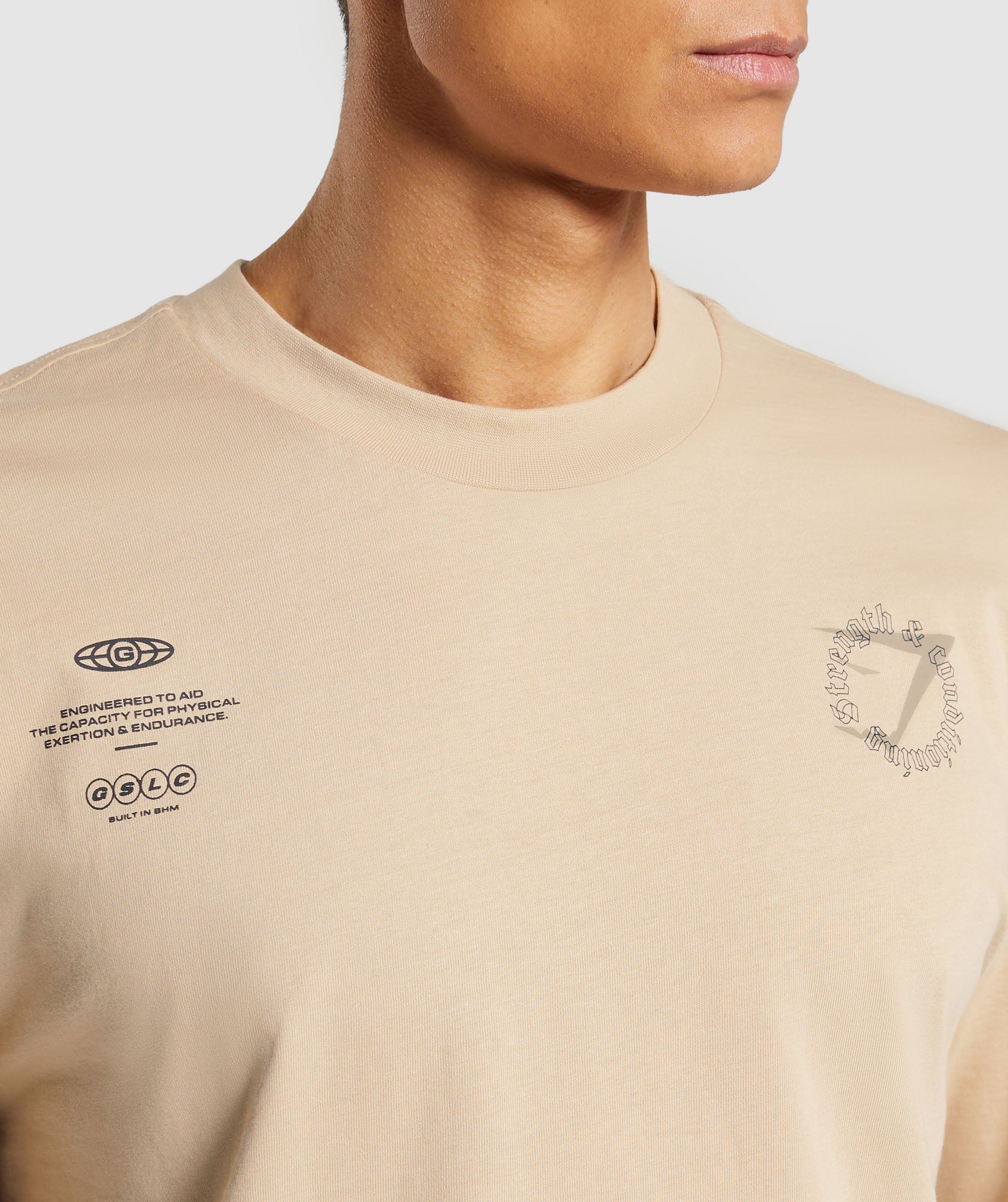 Strength and Conditioning Long Sleeve T-Shirt in Vanilla Beige - view 6