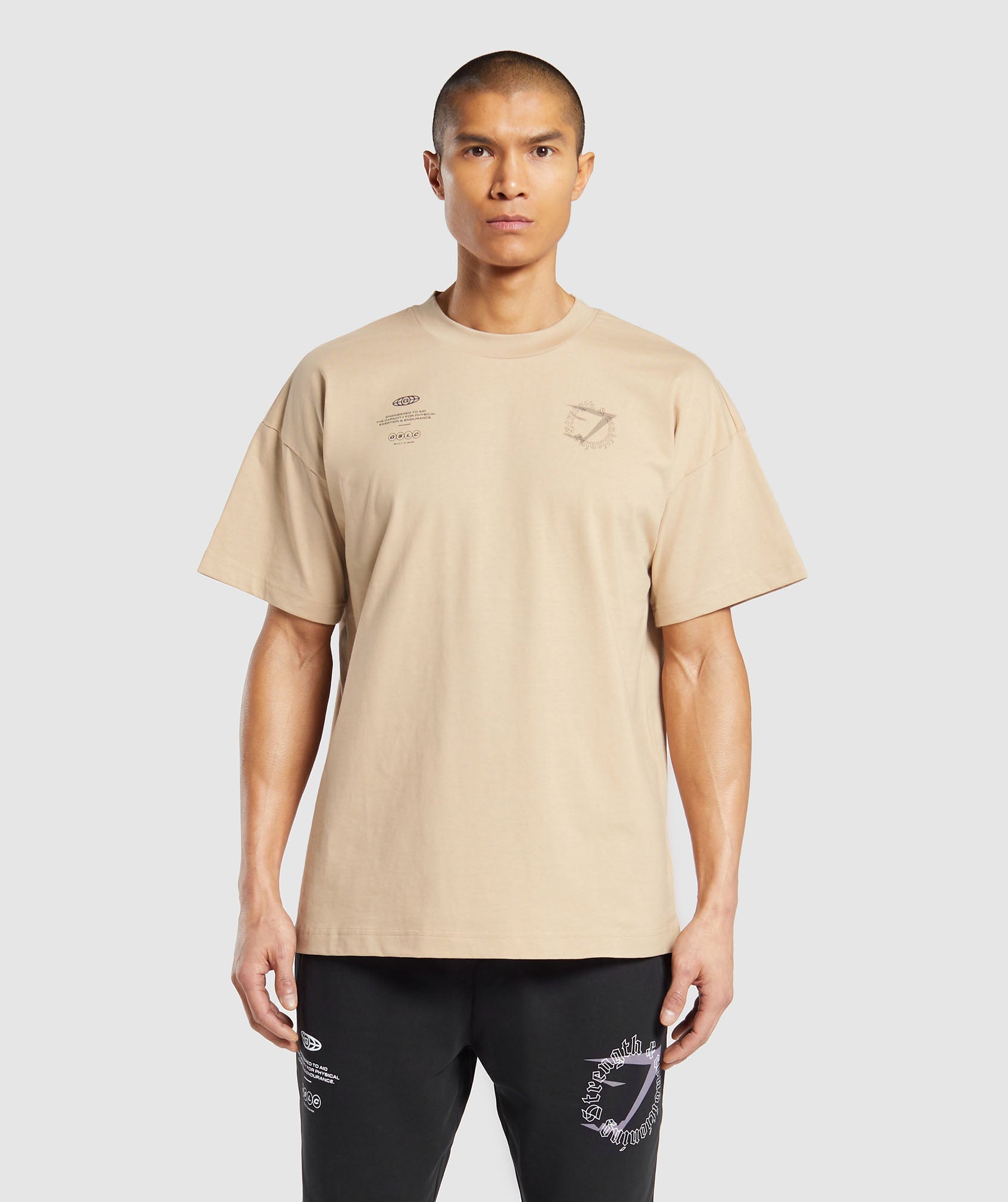 Strength and Conditioning T-Shirt in Vanilla Beige - view 2