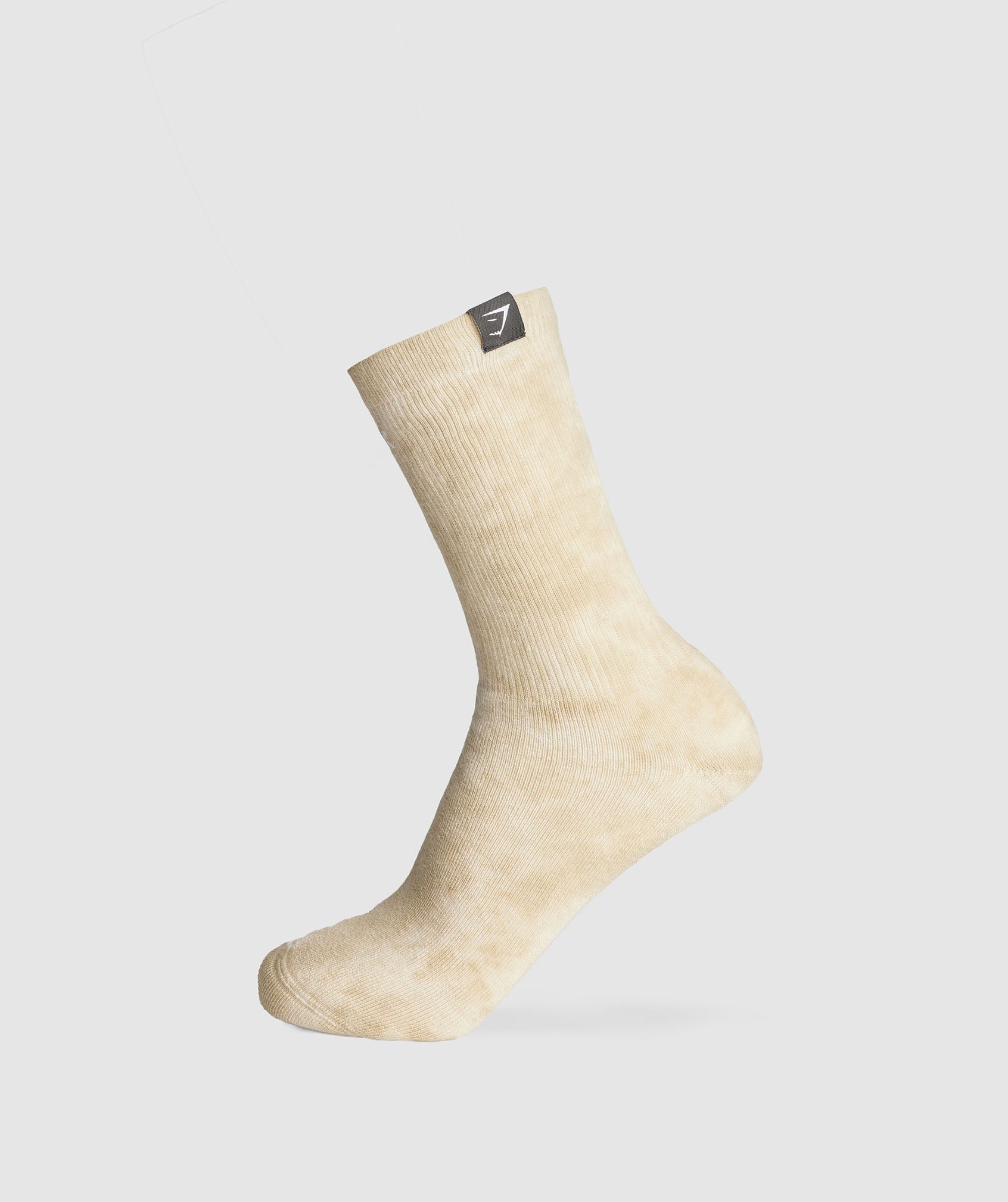 Summer Tie Dye Crew Socks in Sand Brown