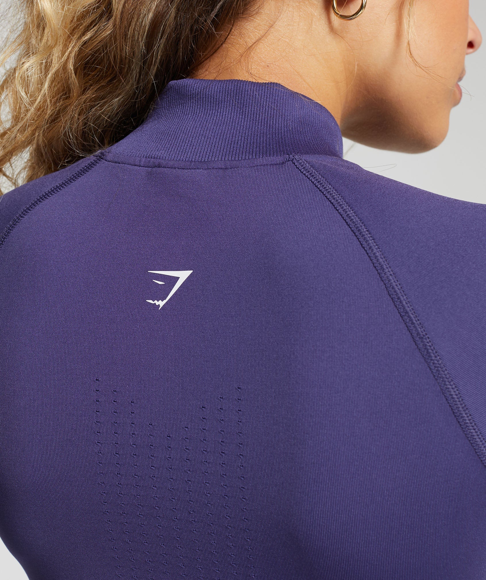Sweat Seamless Zip Up Jacket in Galaxy Purple - view 6
