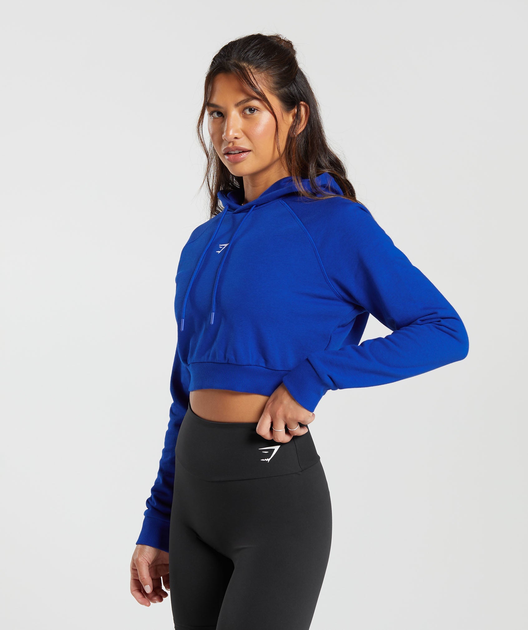 Training Crop Hoodie in Cobalt Blue - view 3