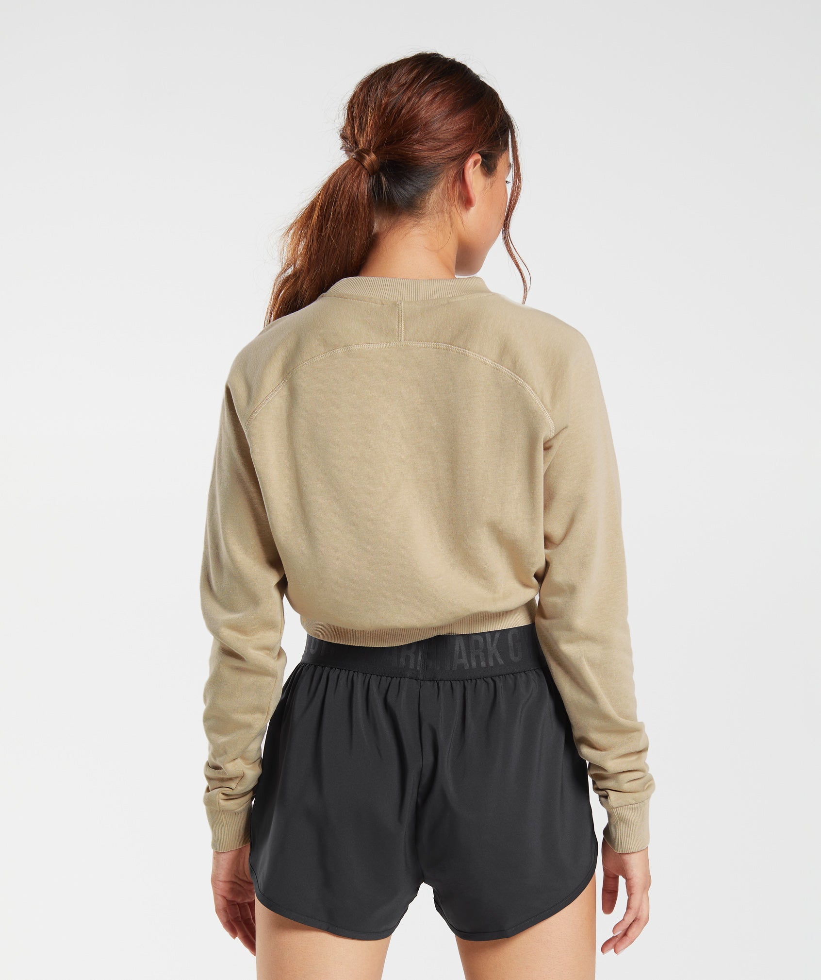 Training Crop Sweater in Desert Beige - view 2