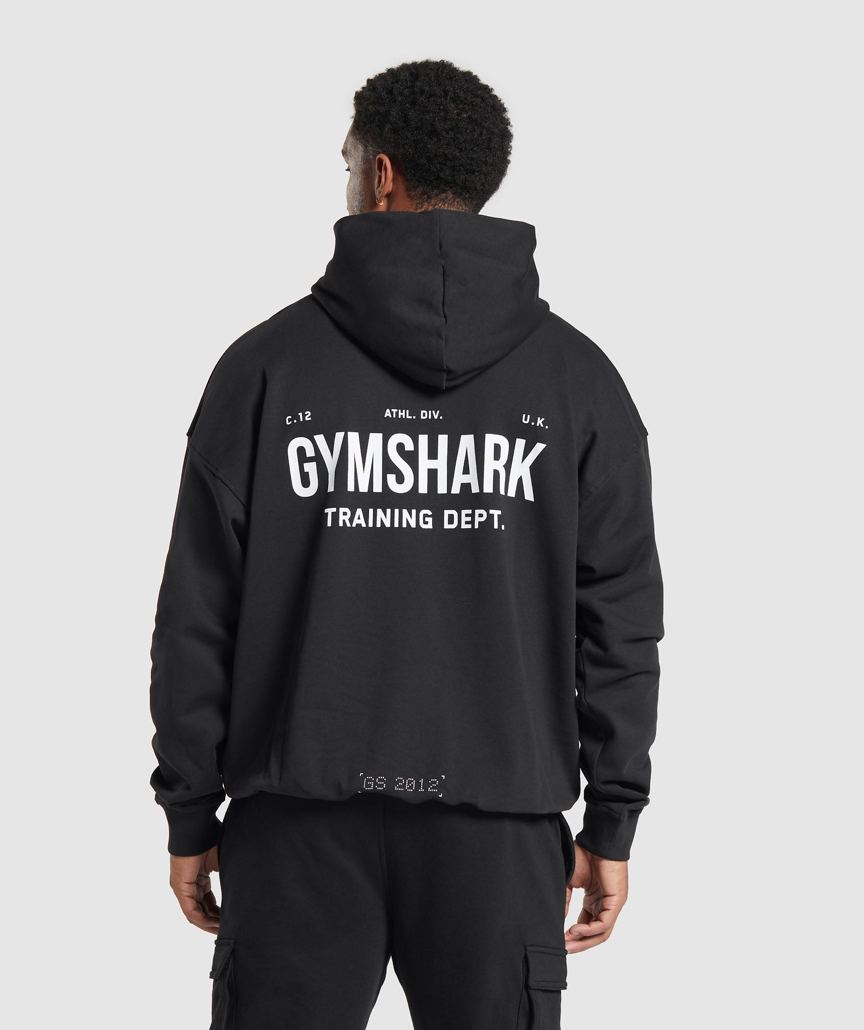 Gymshark Collegiate Hoodie - Pebble Grey/Acid Wash