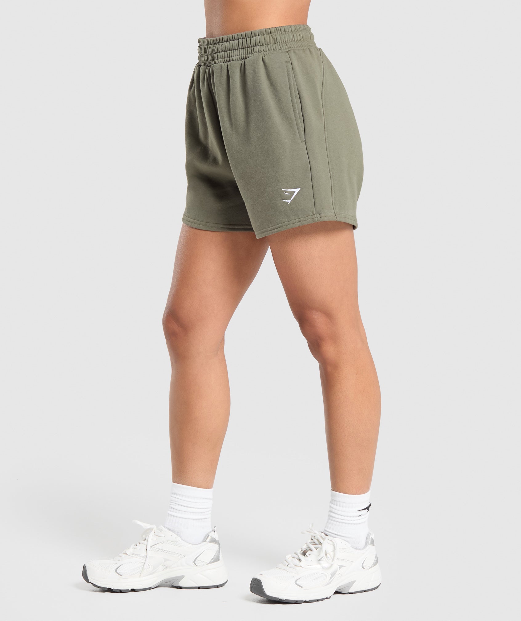 Training Fleece Shorts in Base Green - view 3