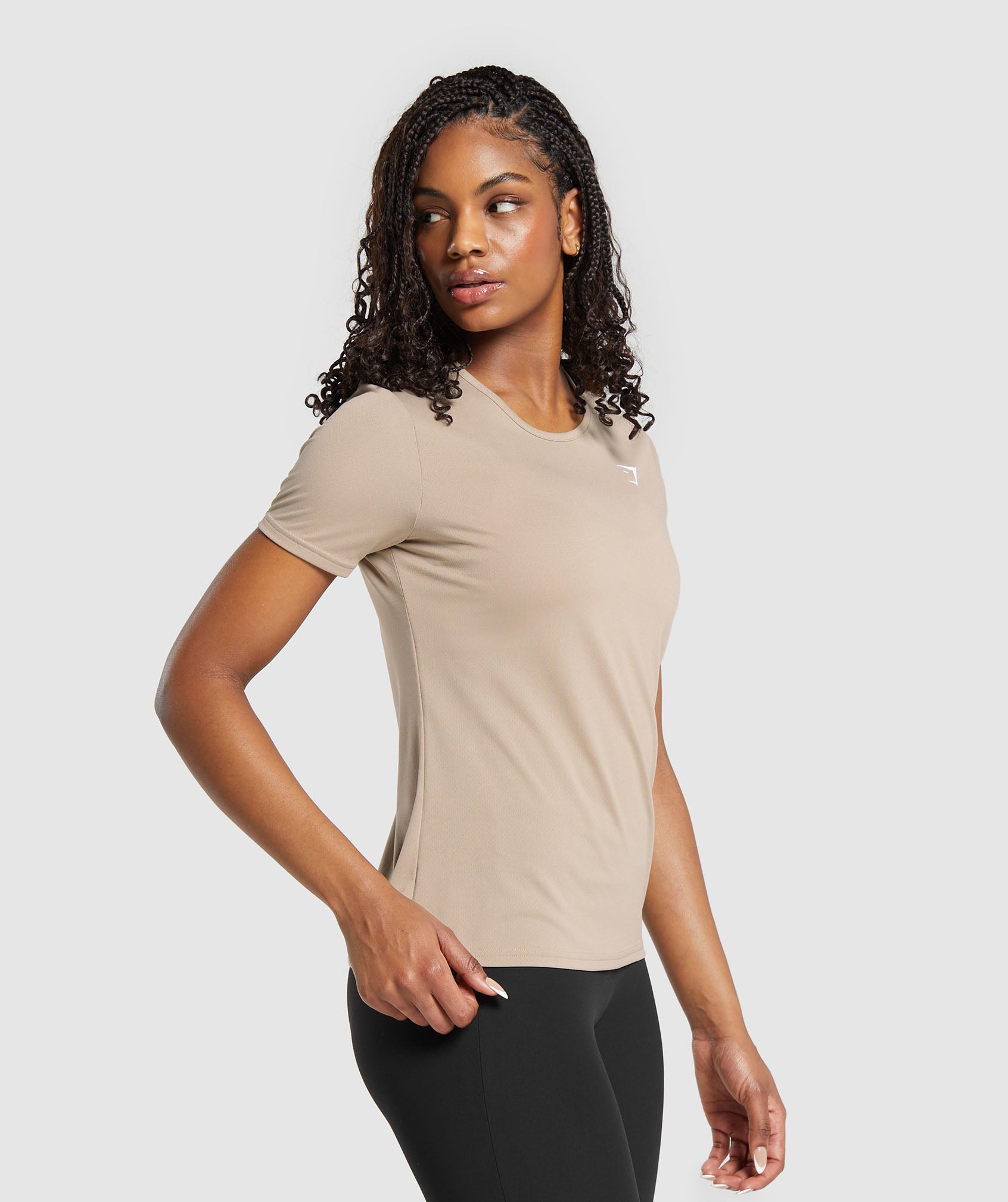 Training T-Shirt in Sand Brown - view 3