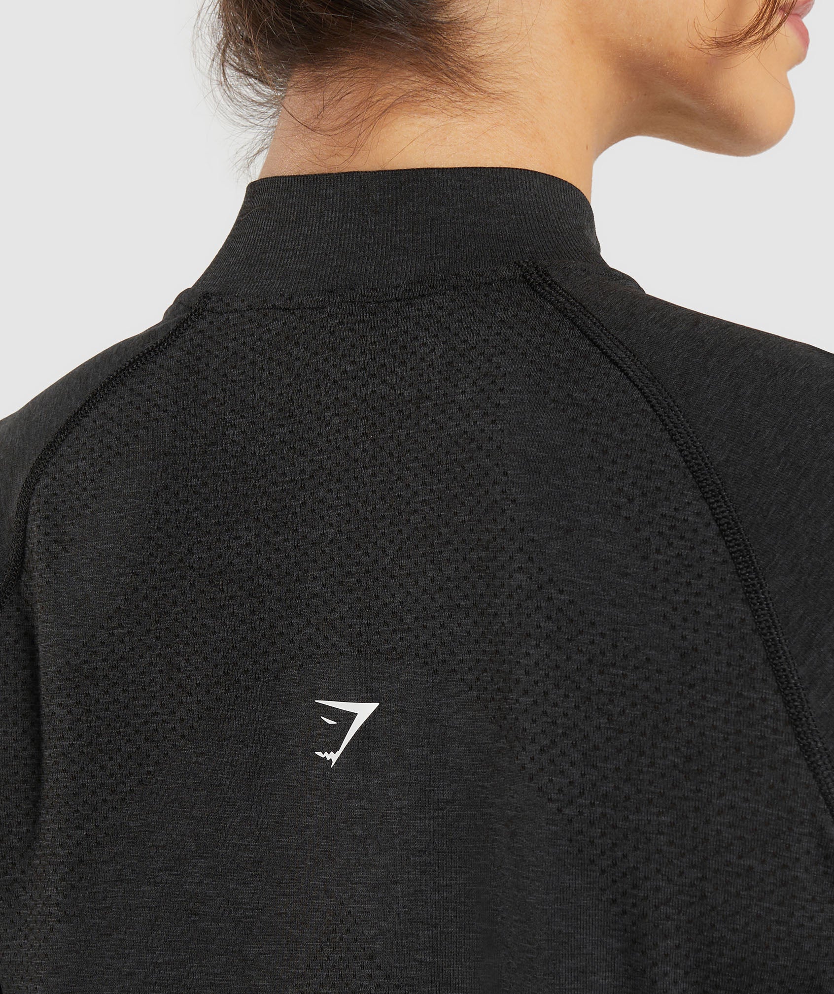 Vital Seamless 2.0 1/4 Track Top in Black Marl - view 7