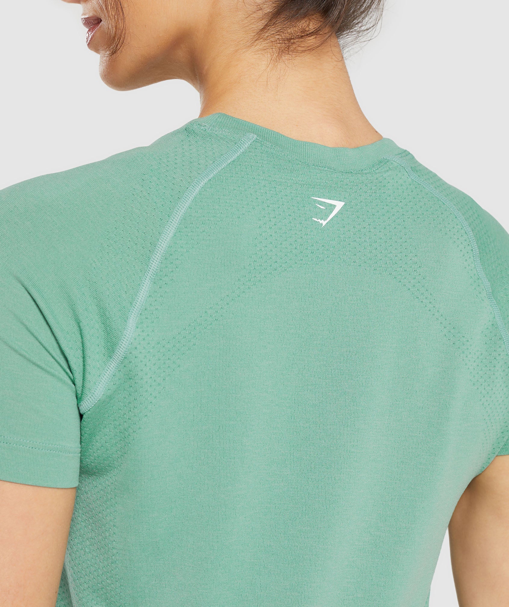 Vital Seamless 2.0 Light T-Shirt in Lagoon Green/ Marl - view 6