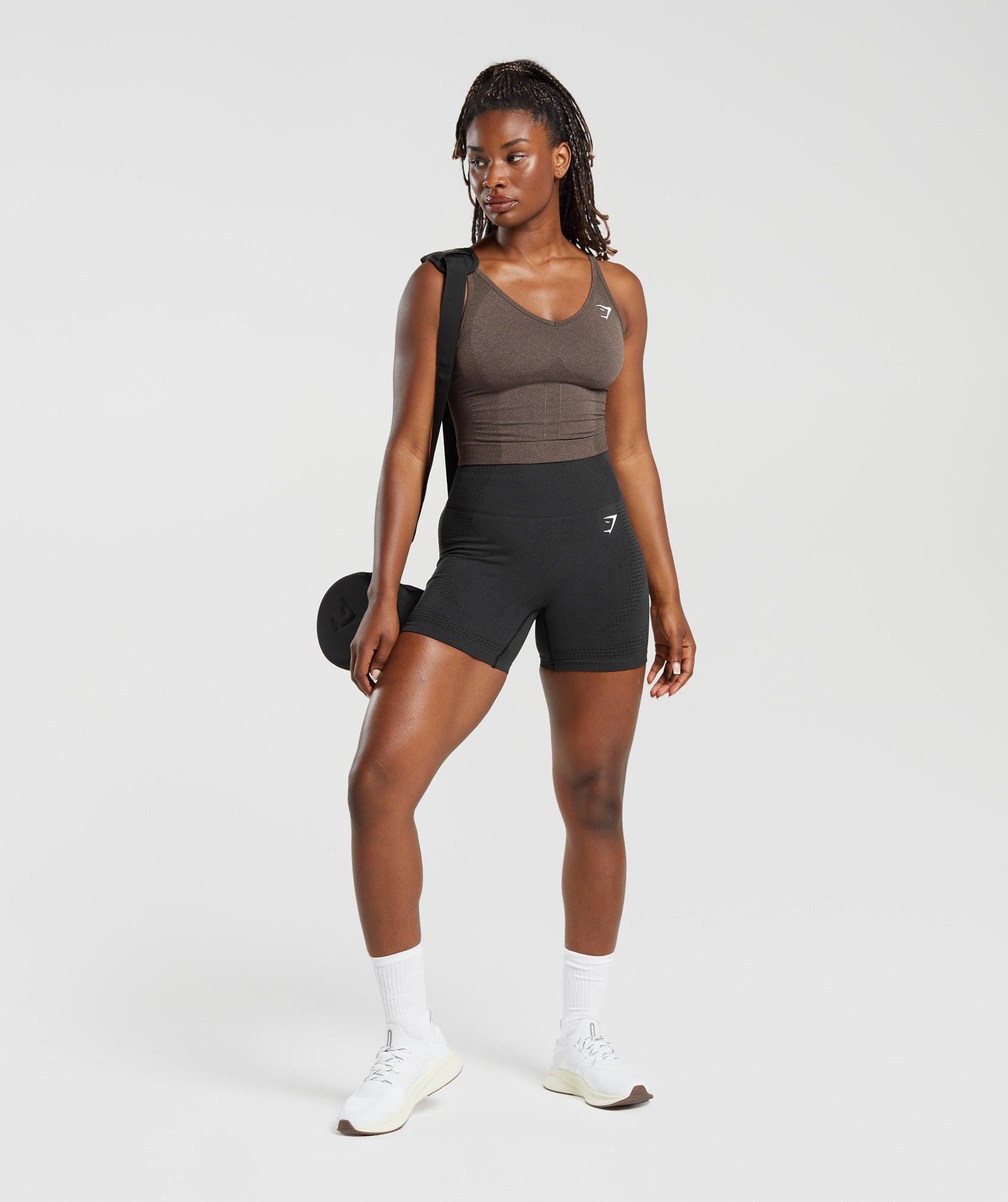 Vital Seamless 2.0 Midi Tank in Brown Marl - view 4