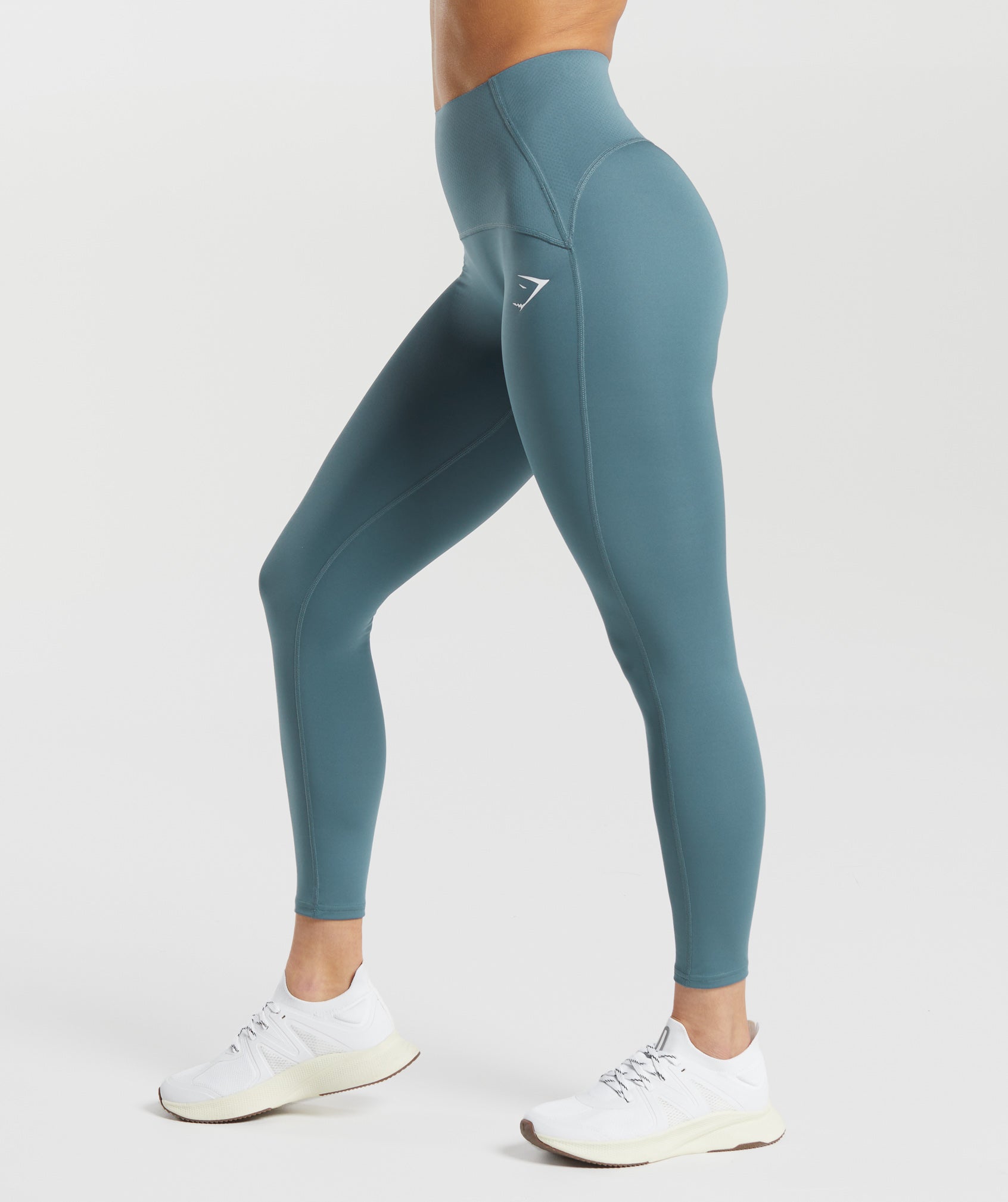 Waist Support Leggings in Denim Teal - view 3