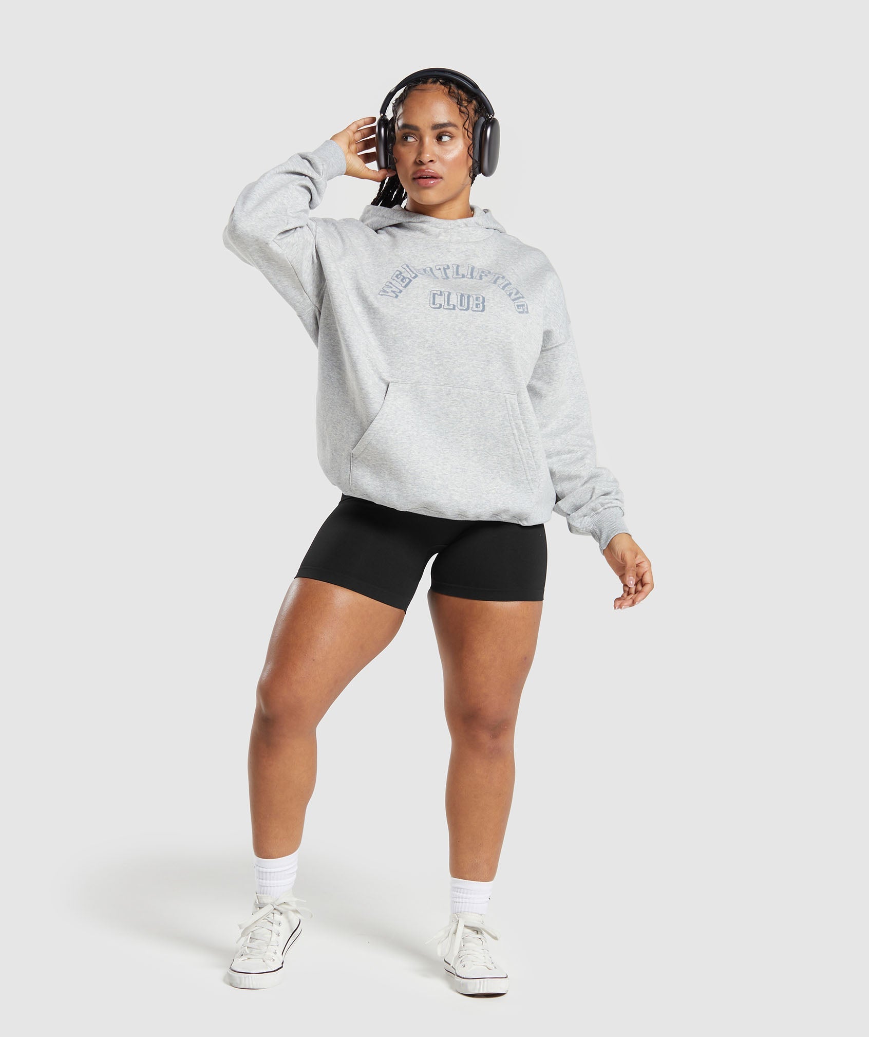 Weightlifting Oversized Hoodie in Light Grey Core Marl - view 4