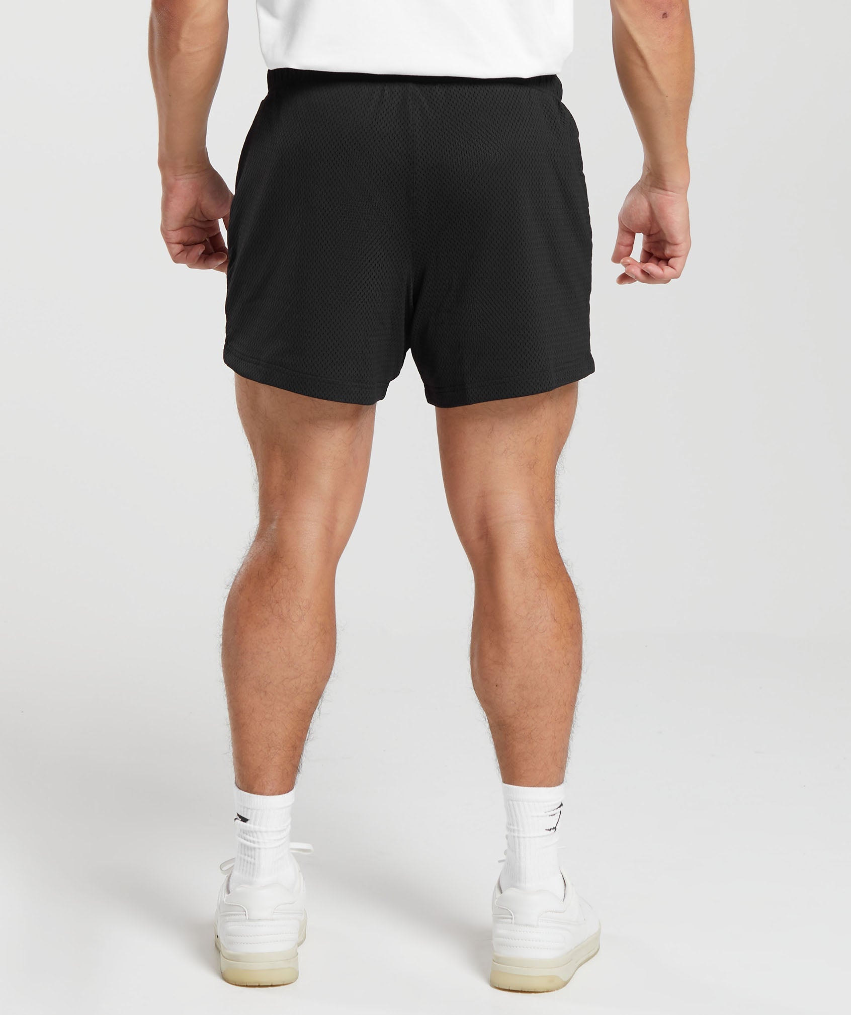 Wordmark Mesh 5" Shorts in Black - view 2