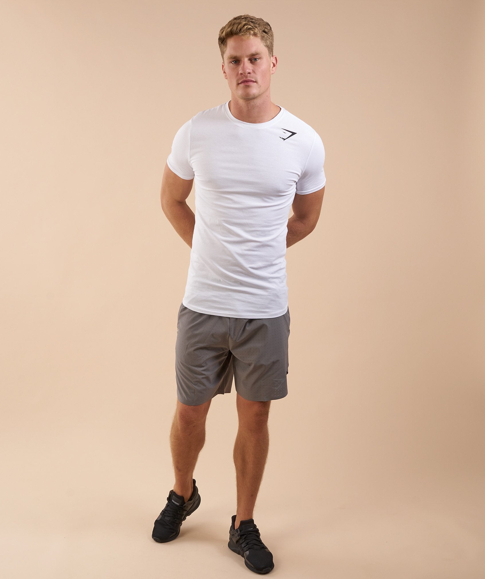 Perforated Shorts in Slate - view 5