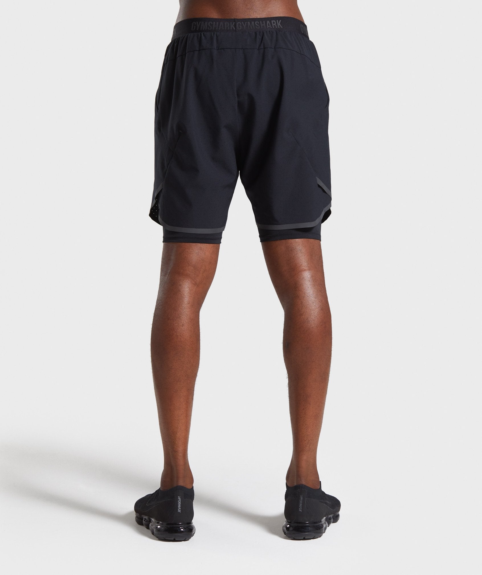 2 In 1 Tech Shorts in Black - view 2